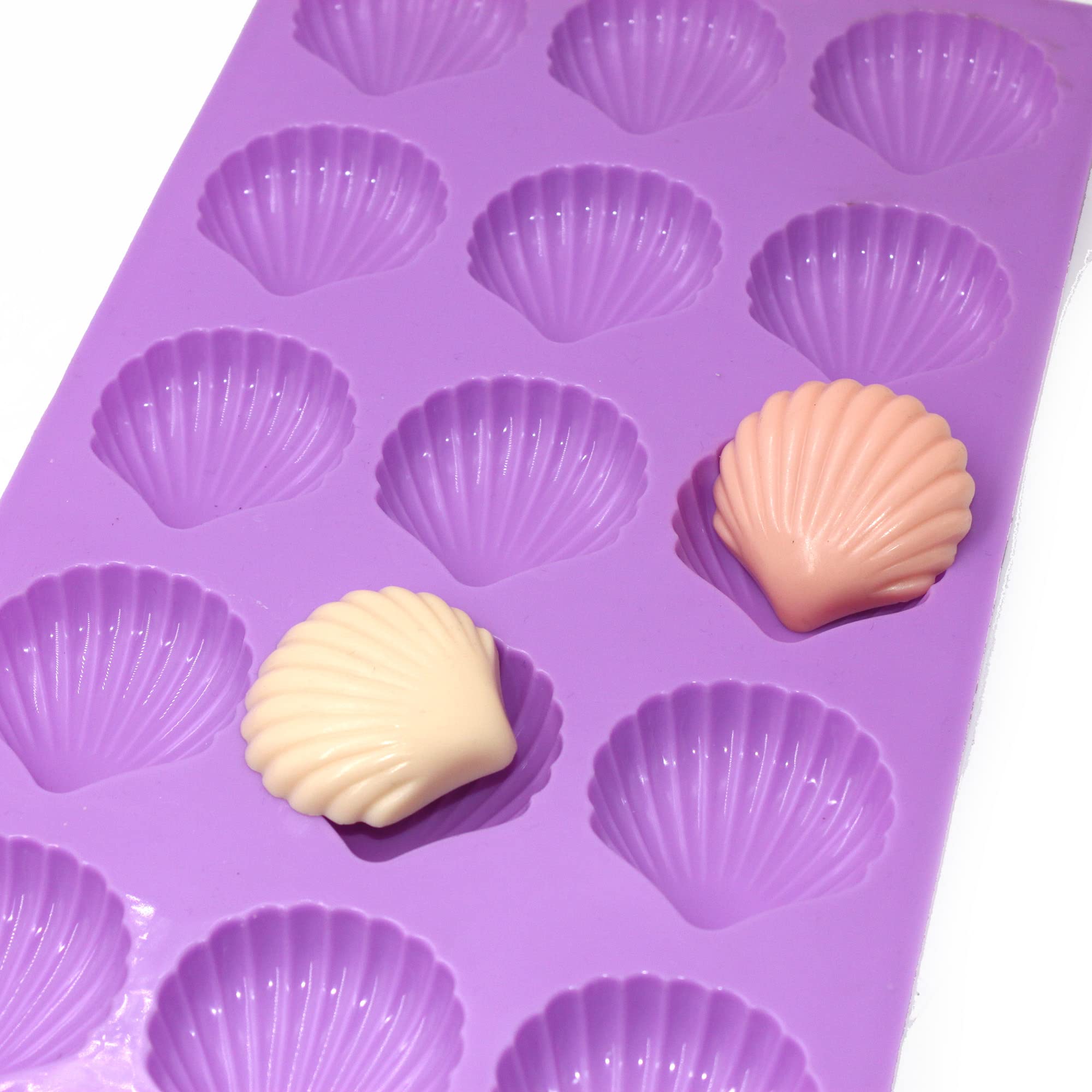 Premium Silicone Mold for Small Shell Soap, Madeleines, Cake, Chocolate & Muffins - 1oz per Cell - Perfect for Baking, DIY Crafts & Homemade Treats