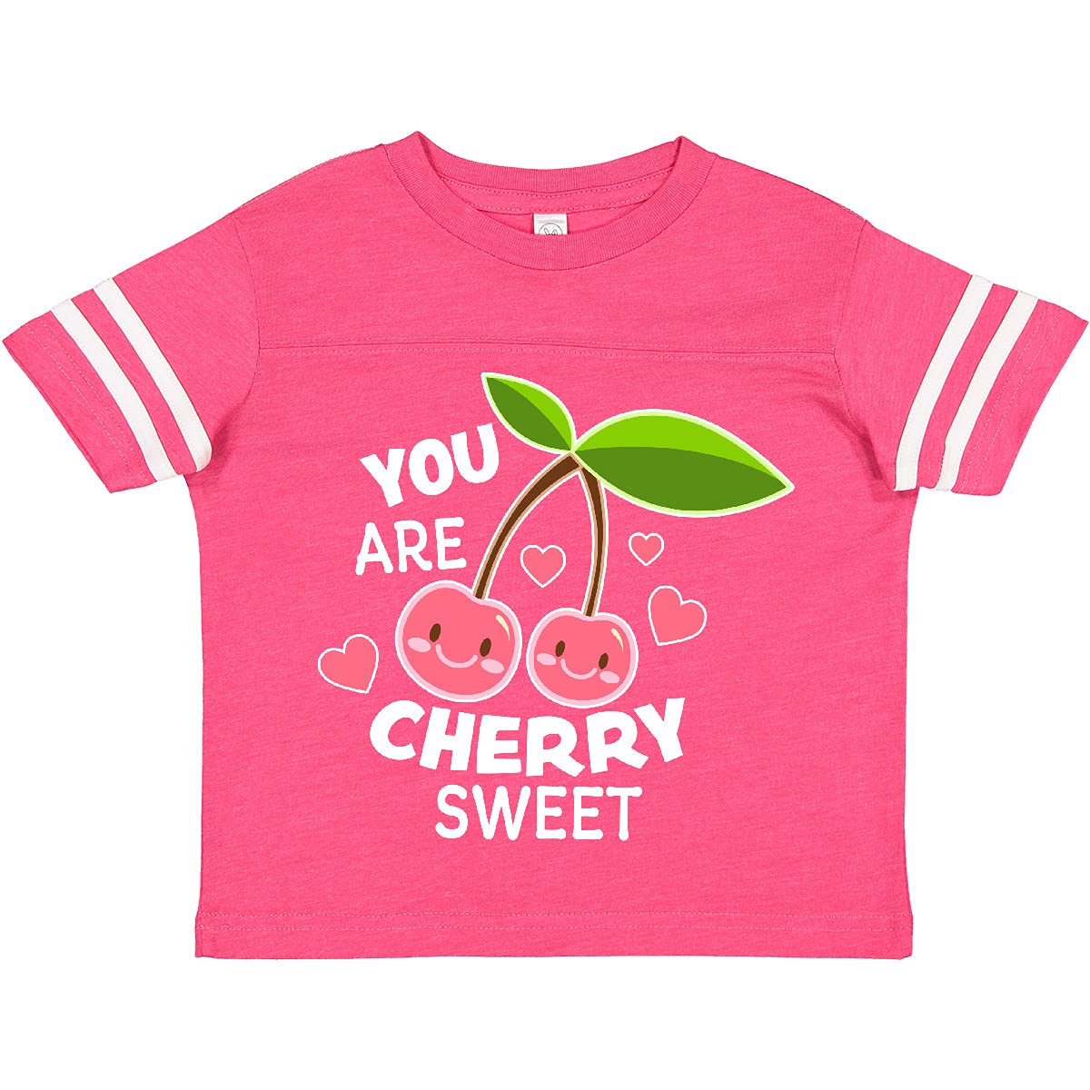 Inktastic 'You Are Cherry Sweet' Toddler T-Shirt with Cherries & Hearts Design - Cute Outfit for Baby Girls, Valentine's Day & Family Photos