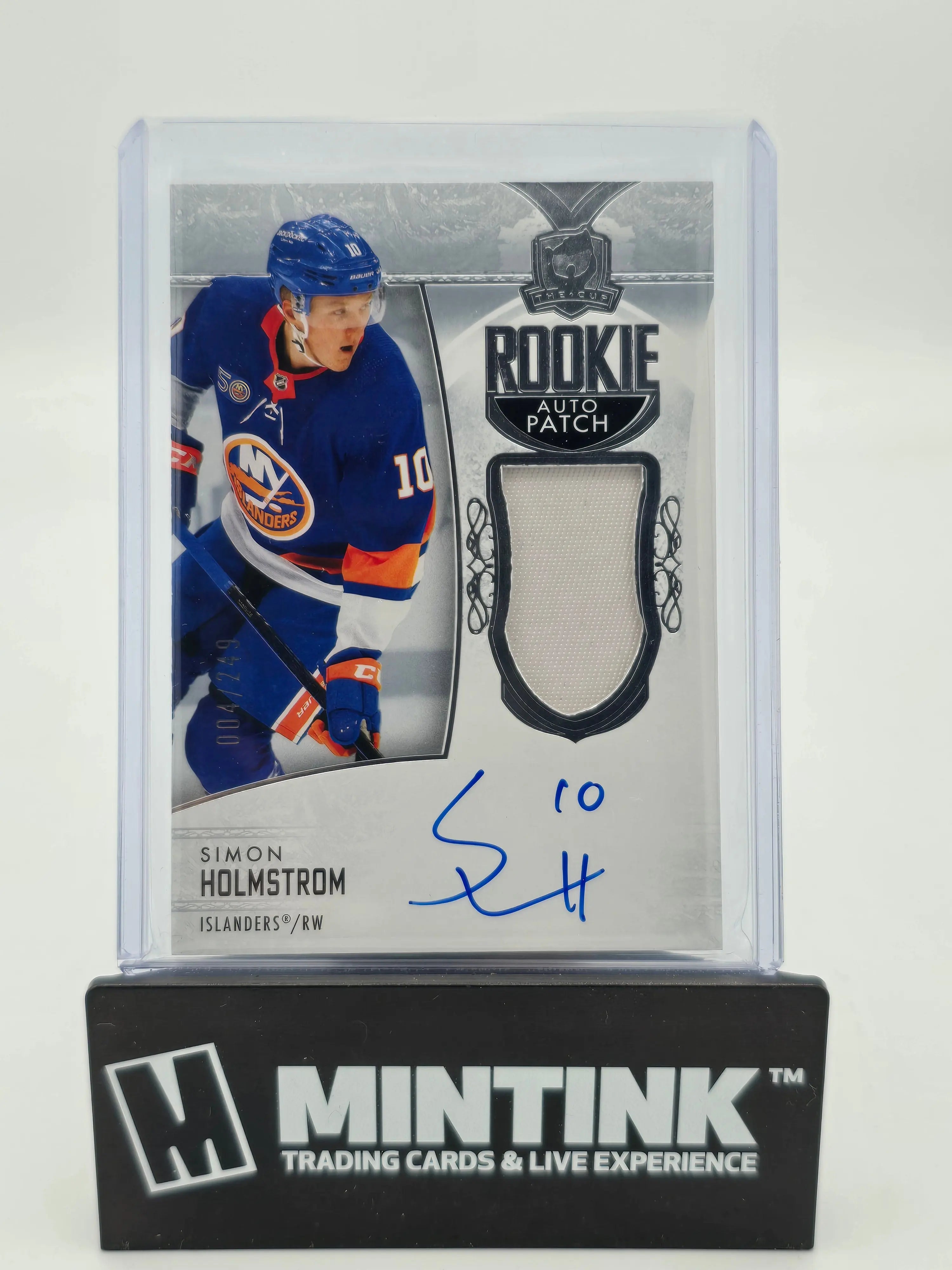 2022-23 Upper Deck The Cup Simon Holmstrom Rookie Patch Autograph Card /249 - NHL Hockey Collectible for Fans & Card Investors