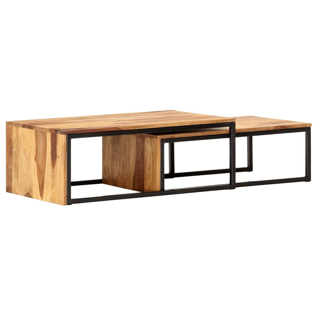 Modern Industrial Coffee Table Set - 2 in 1 Detachable Nesting Tables for Living Room | Home Decor & Entertaining