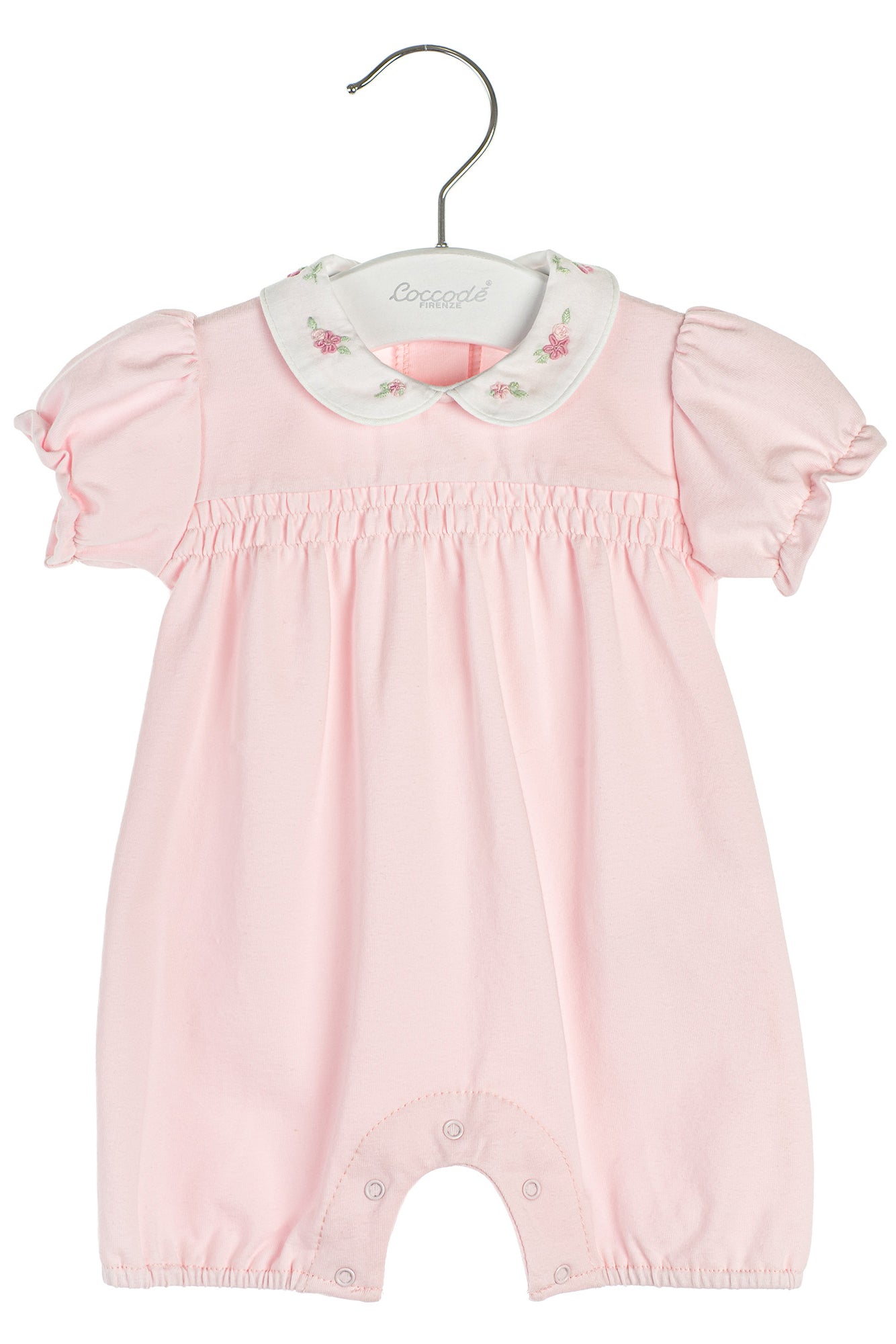 Jolie Pink Embroidered Romper for Women - Floral Summer Jumpsuit with Pockets | Perfect for Beach Vacations, Brunch Dates & Outdoor Weddings