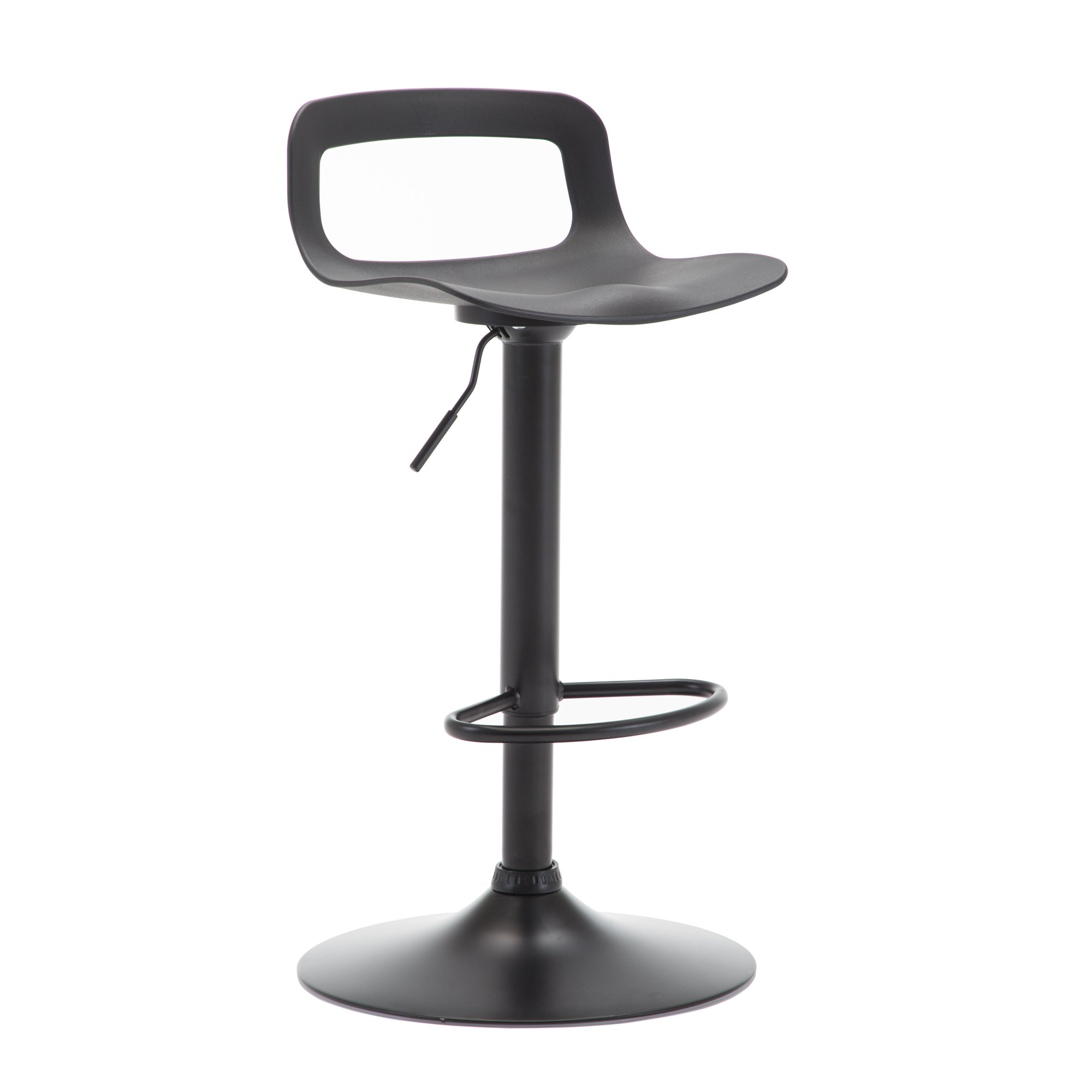 NOBPEINT Adjustable Swivel Bar Stool Set of 4 - Modern Chrome & Black Counter Height Stools with Air Lift Technology - Perfect for Kitchen Islands, Home Bars & Dining Counter Seating
