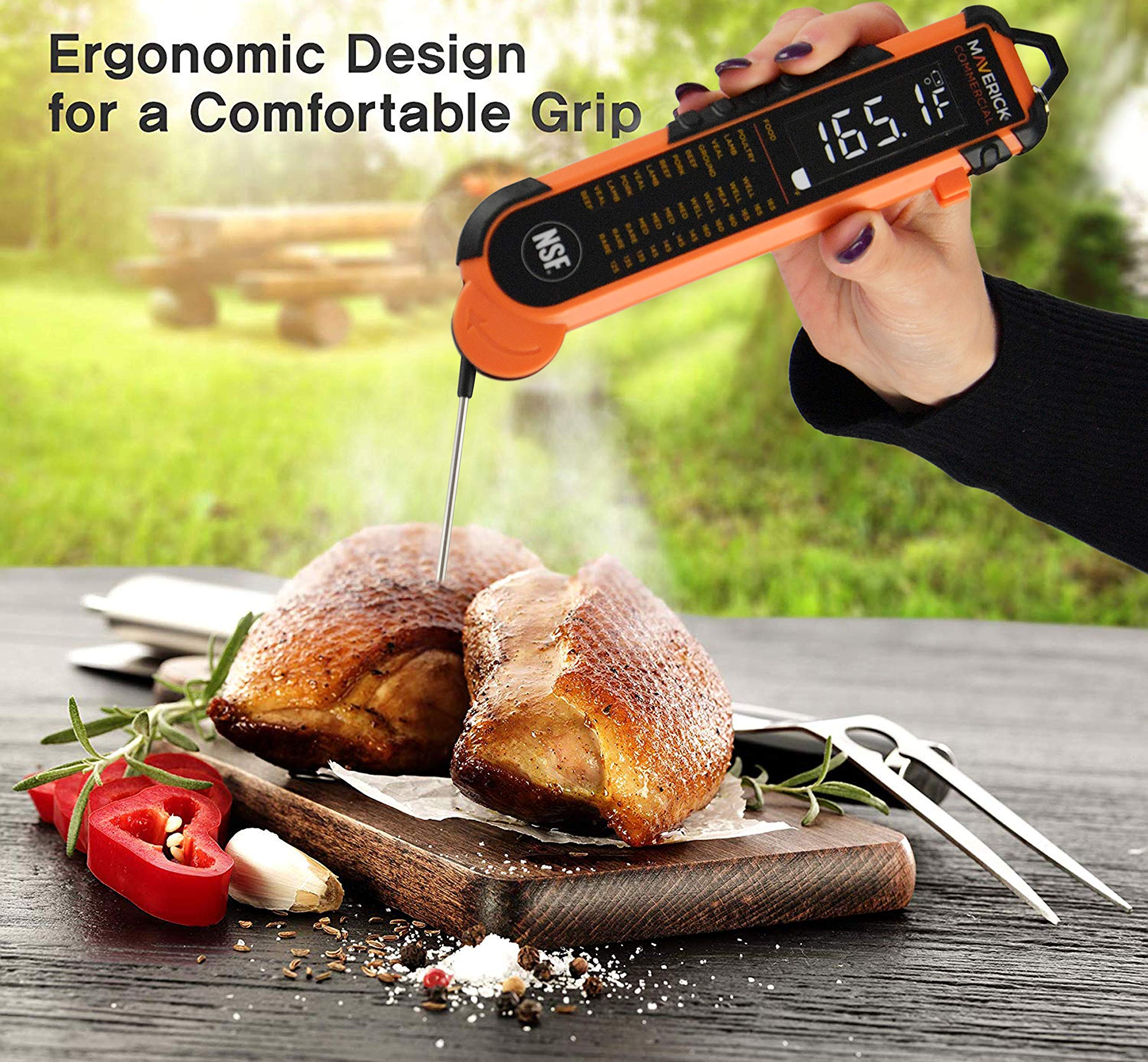 High Accuracy ProTemp Thermocouple Probe with Red Handle - Digital Thermometer Sensor for Cooking, HVAC, Industrial & Scientific Applications