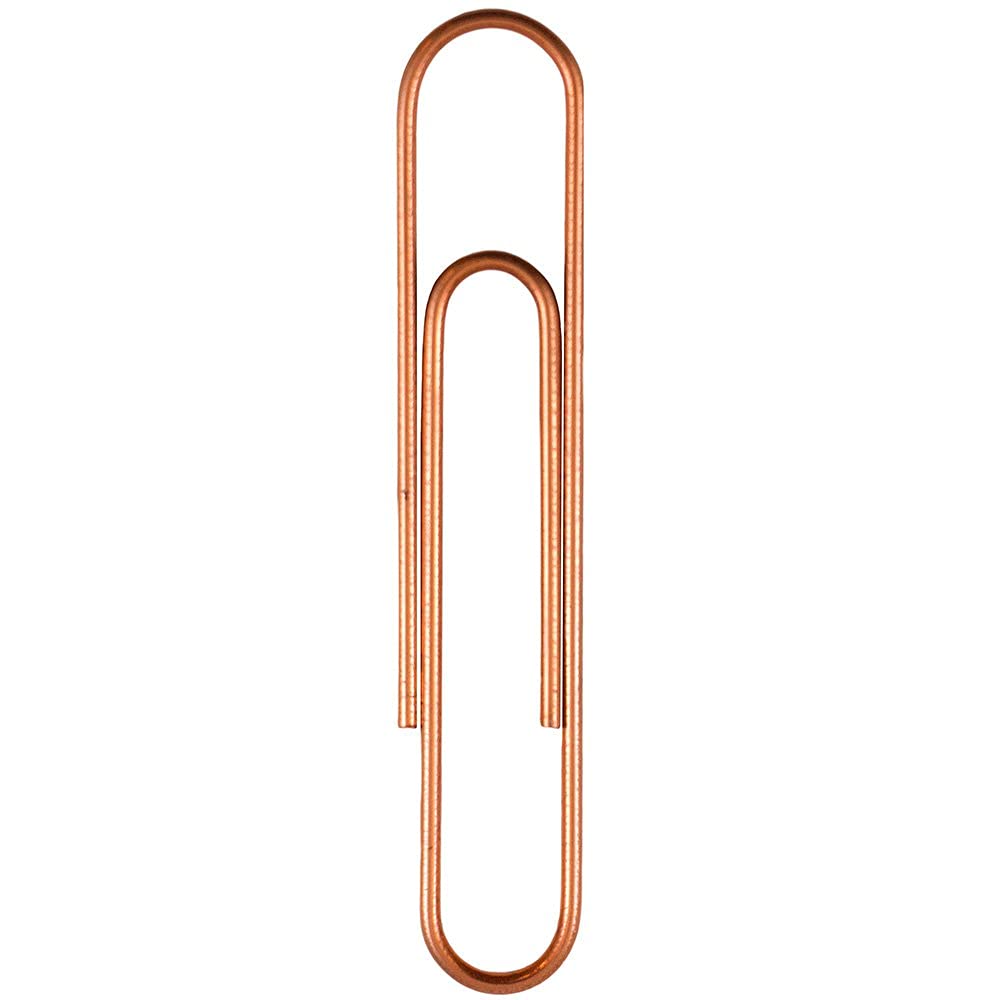 Jumbo Rose Gold Paper Clips - 75 Pack Bulk Colored Paperclips for Office, School, Organizing Documents & Crafting - JAM Paper Brand