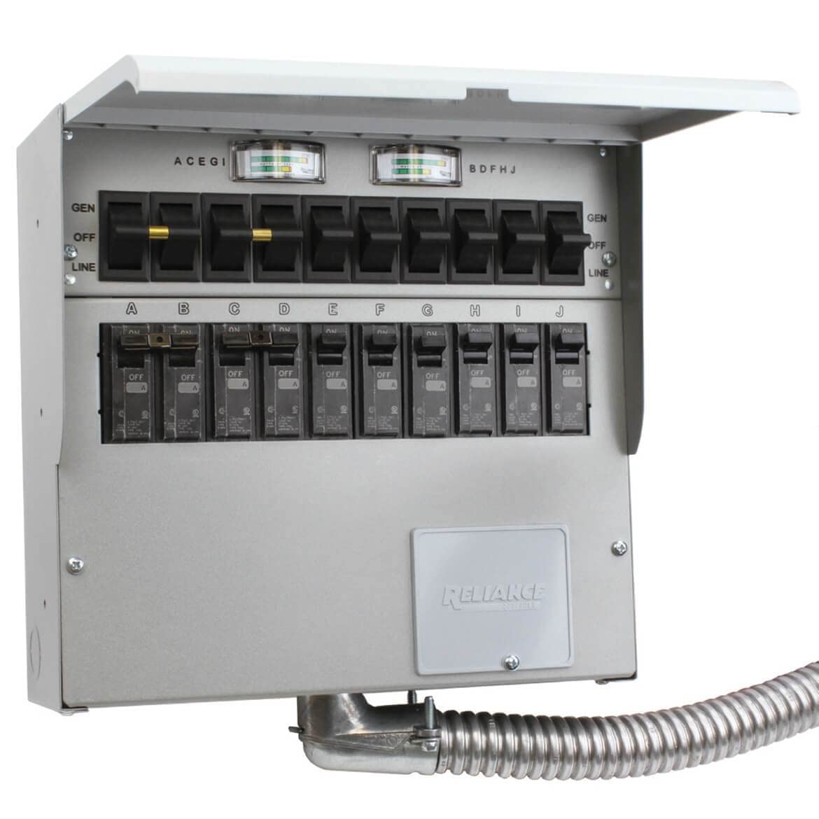 310C Pro/Tran2 30-Amp 10-Circuit 2 Manual Transfer Switch - Reliable Power Backup for Home & Business Emergency Use