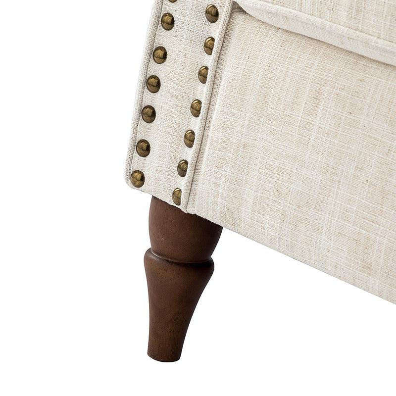Hypanis Upholstered Armchair with Solid Wood Legs - Modern Living Room Accent Chair for Home, Office & Reading Nook - Comfortable Lounge Chair for Relaxing & Decor