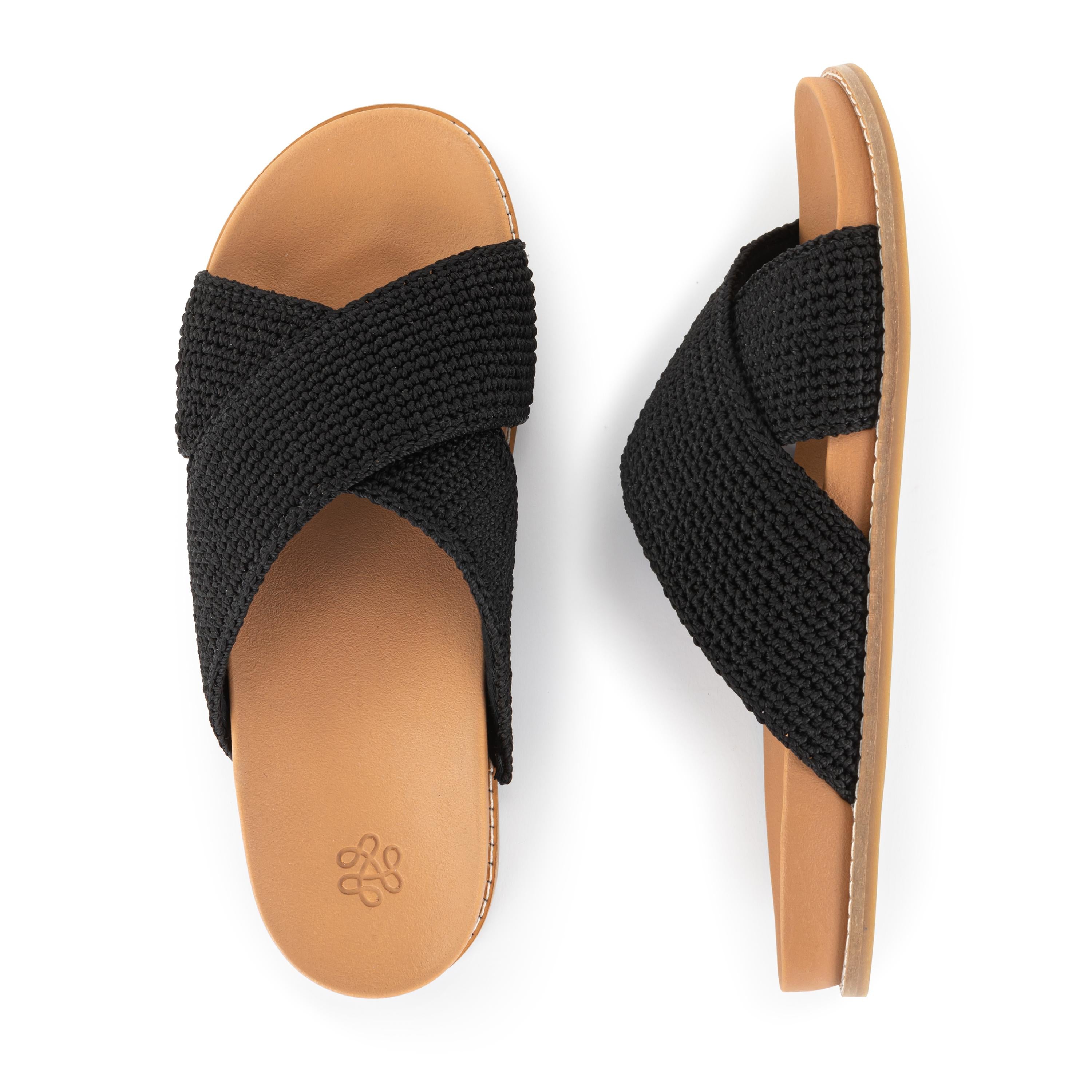Hand Crochet Penelope Sandal - Comfortable Black Women's Sandals for Beach, Vacation & Summer Outfits
