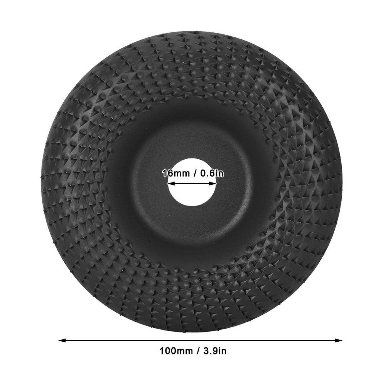 Premium Steel Woodworking Grinding Wheel - High Speed Angle Grinder Disc for Wood Polishing & Shaping - Black Curved Root Carving Disc (E1-534) - Perfect for DIY Projects, Furniture Making & Wood Carving
