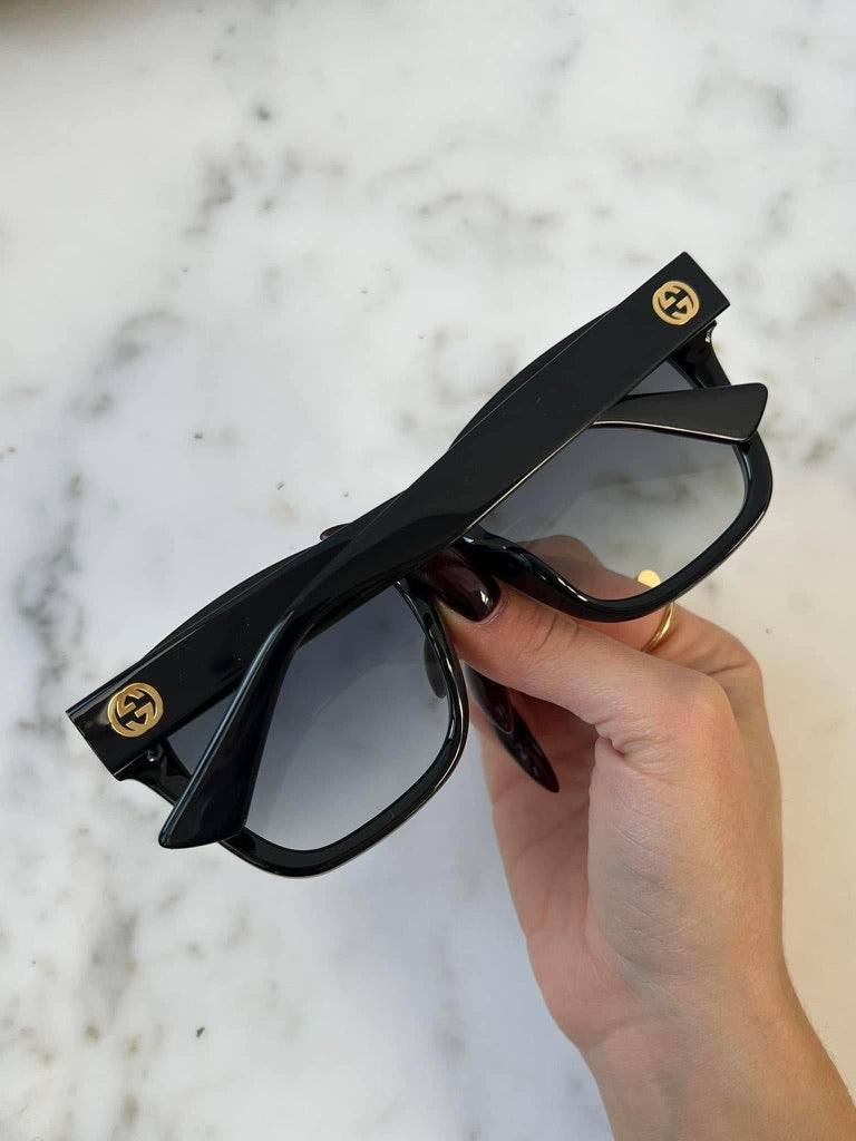 Gucci GG1338SK Black Gradient Sunglasses for Women - Luxury Designer Shades for Driving, Beach & Outdoor Activities