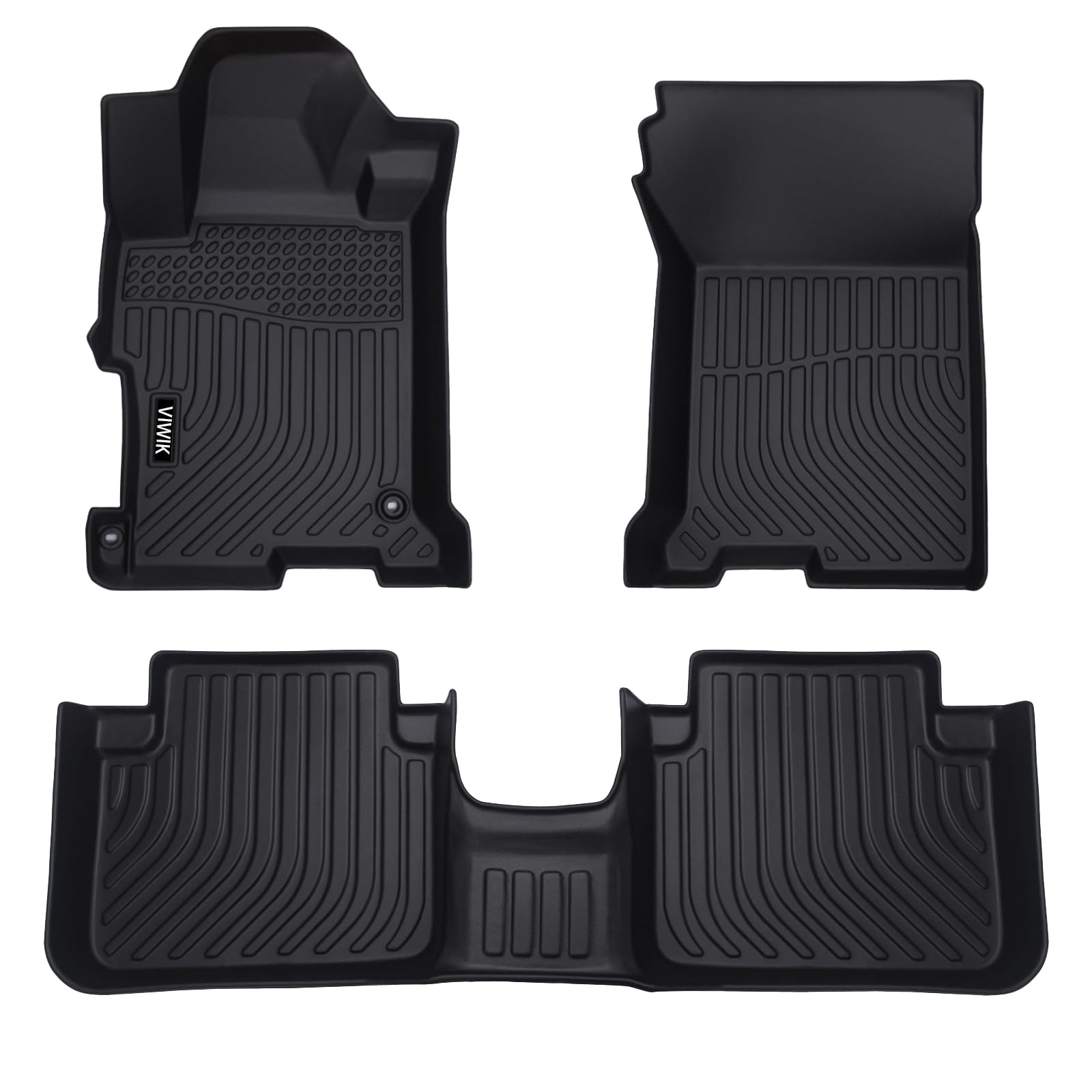 VIWIK Custom Fit All-Weather Floor Mats for Honda Accord 2013-2017 | TPE Rubber Car Mats Front & Rear Set | Non-Slip, Odorless, Durable Protection | Perfect for Daily Commute, Road Trips & Winter Driving