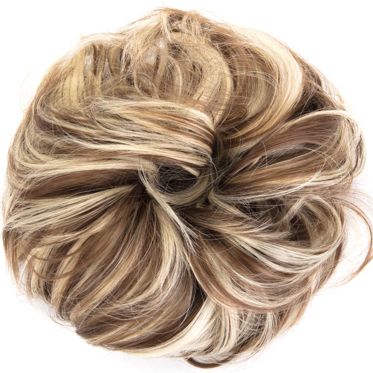 Messy Hair Scrunchies & Bun Extensions - 2Pack for Women's Updo & Ponytail Styles