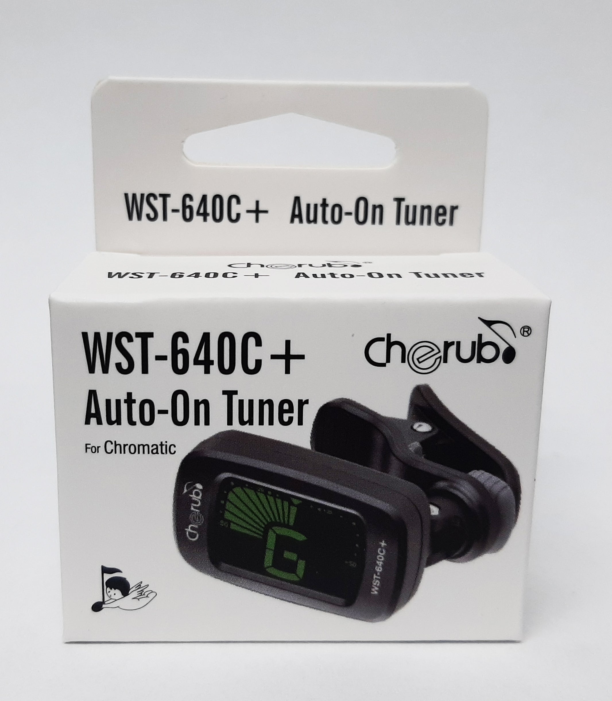 Cherub Clip-On Chromatic Tuner for Guitar, Bass & Ukulele - 3 Color Backlit LCD Display | Accurate Tuning for Practice, Stage & Studio Performances