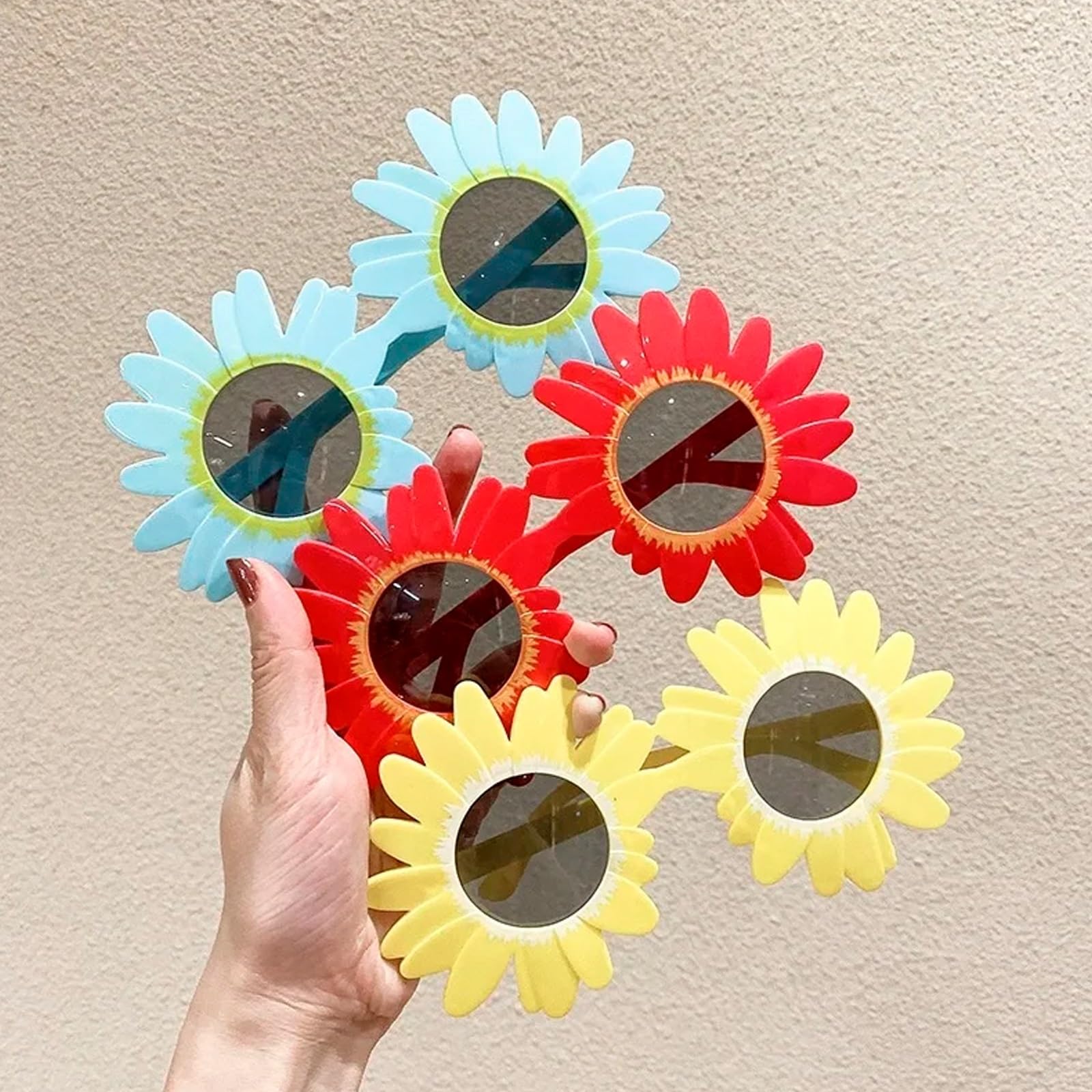 Sunflower Sunglasses for Women & Men - Fun Daisy Flower Glasses for Summer Parties, Festivals, and Costume Events - UV Protection Trendy Accessory