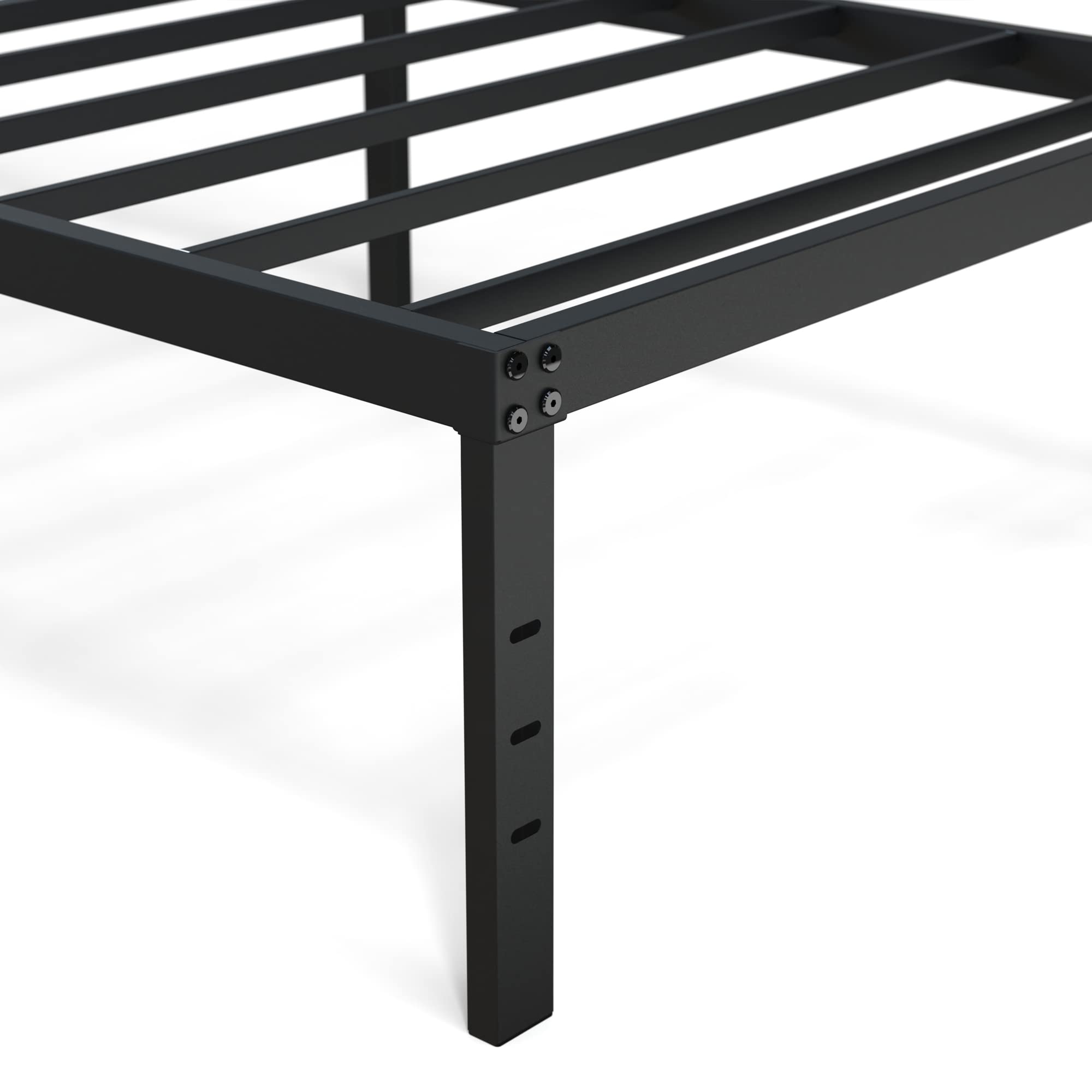 16 Inch Heavy Duty Metal Twin Bed Frame - No Box Spring Needed, Supports Up to 2500 lbs, Easy Assembly & Noise Free, Black - Perfect for Kids Rooms, Guest Beds & Small Spaces