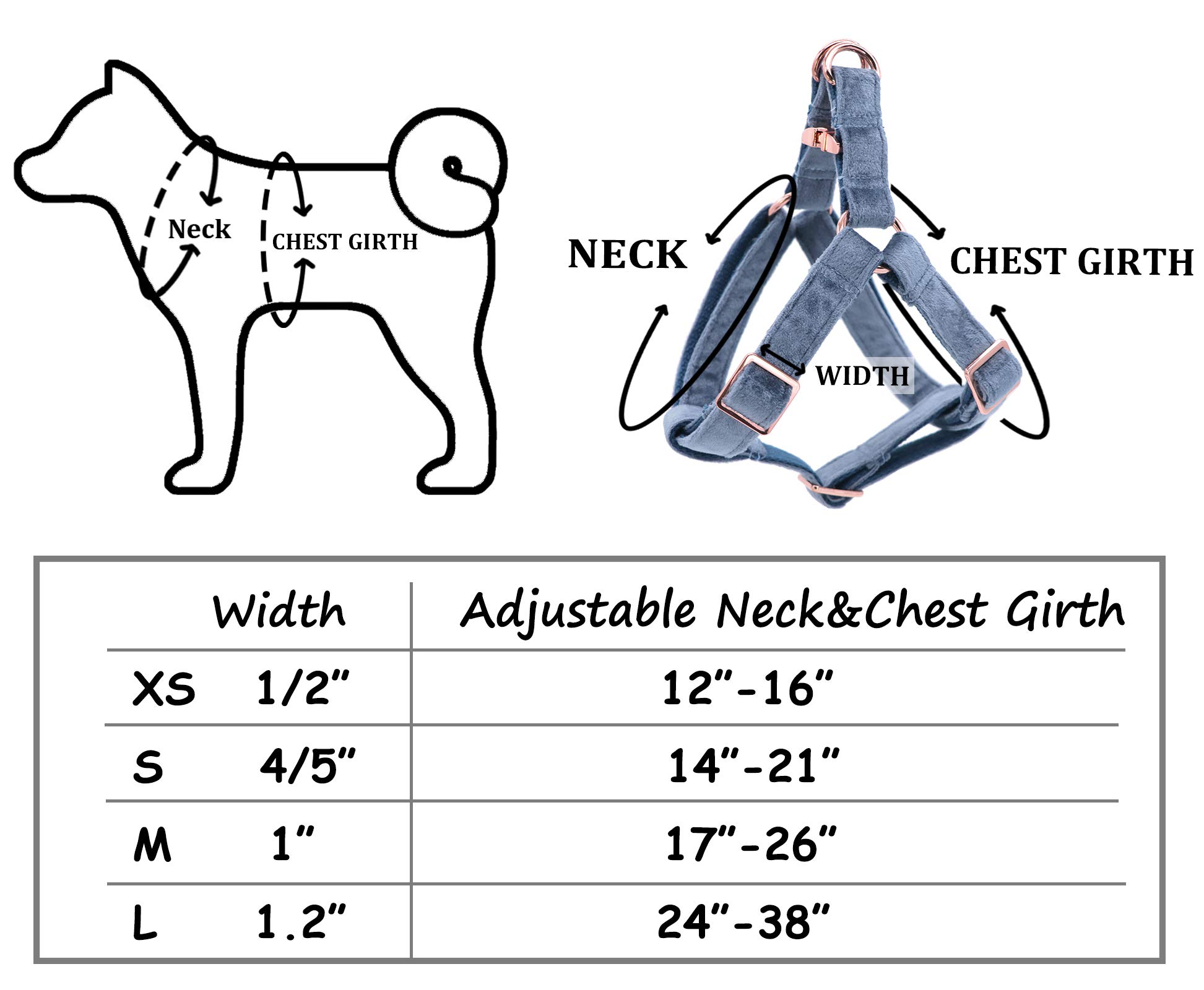 ARING PET Velvet No Pull Dog Harness - Adjustable Heavy Duty Vest for Small, Medium & Large Dogs - Comfortable & Secure for Walking, Training & Outdoor Adventures