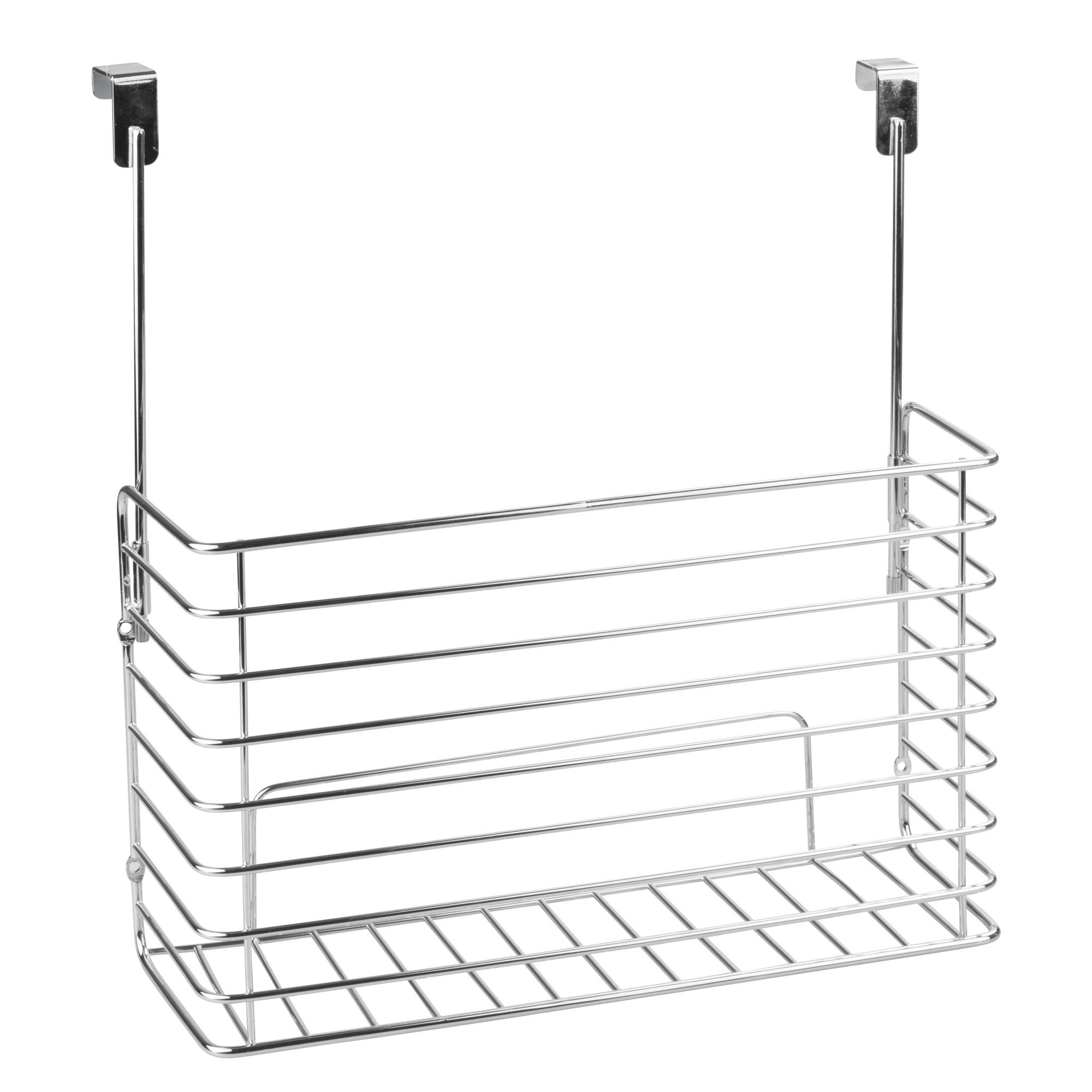 iDesign Classico Chrome Metal Over the Cabinet Kitchen Organizer - Holds Cutting Boards, Baking Sheets & Pans (13.73