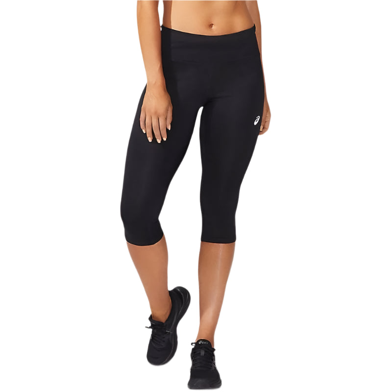 ASICS Women's Silver Capri Tights - High Waist Yoga Pants for Running, Workout & Gym - Moisture Wicking & Stretchy Activewear