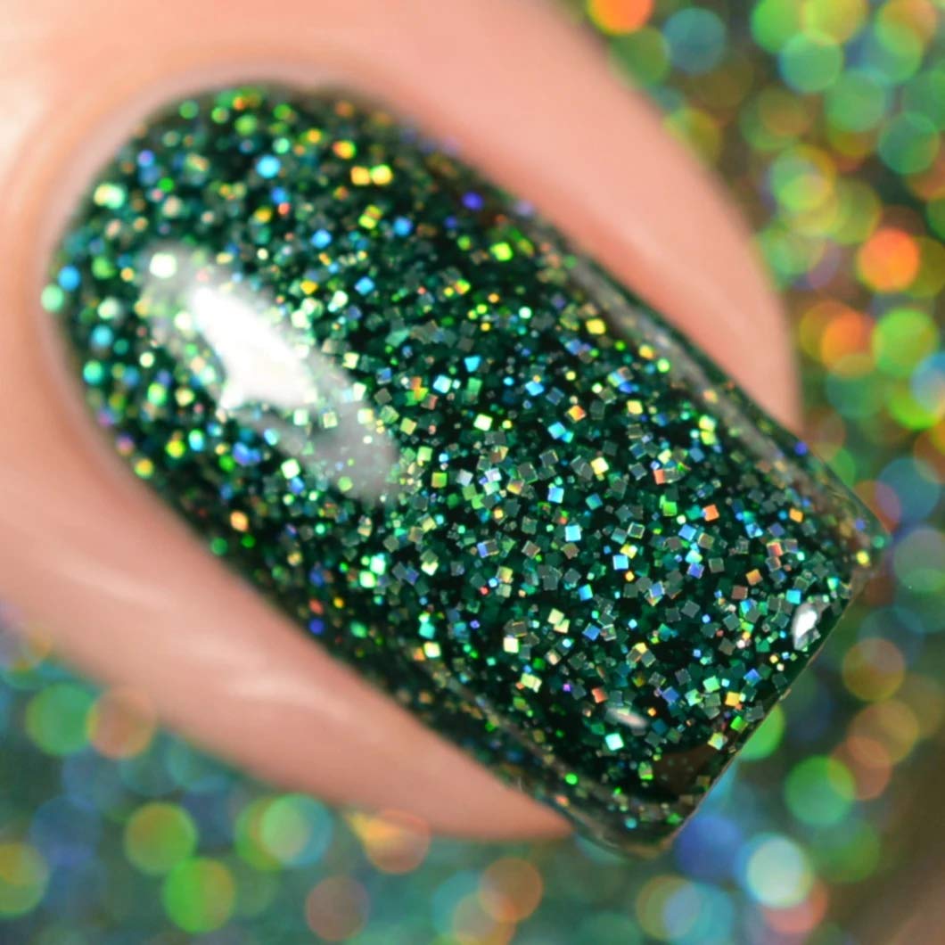 Mahir Glitter Supreme - Green Holographic Premium Glitter Powder (20g) for Arts & Crafts, Wedding Decor, Nail Art, Face & Body Makeup | Multi-Purpose Cosmetic Grade Glitter for DIY Projects, Cards, Flowers & Hair Styling