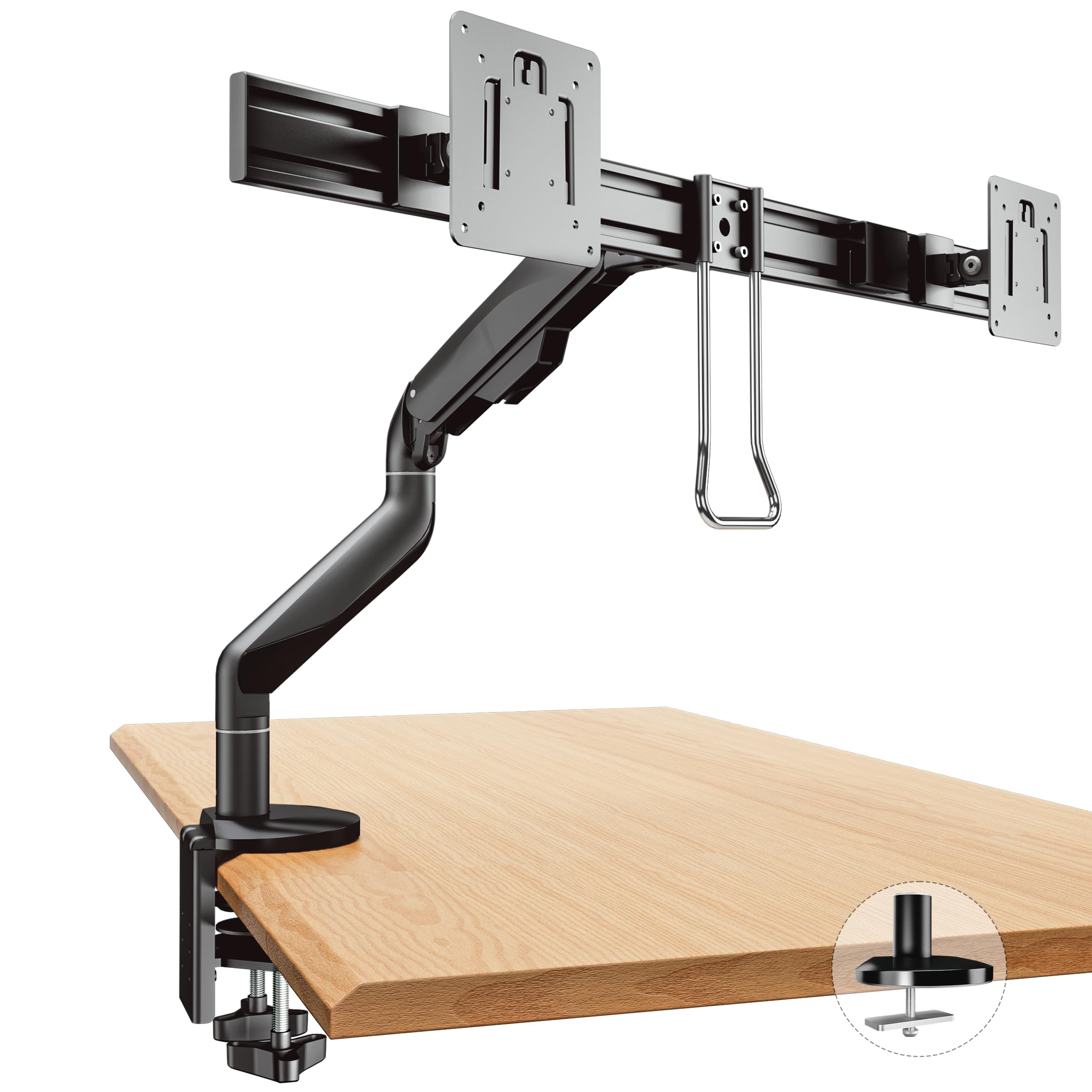 ErgoUnion Heavy Duty Dual Monitor Stand - Adjustable Desk Mount for 34