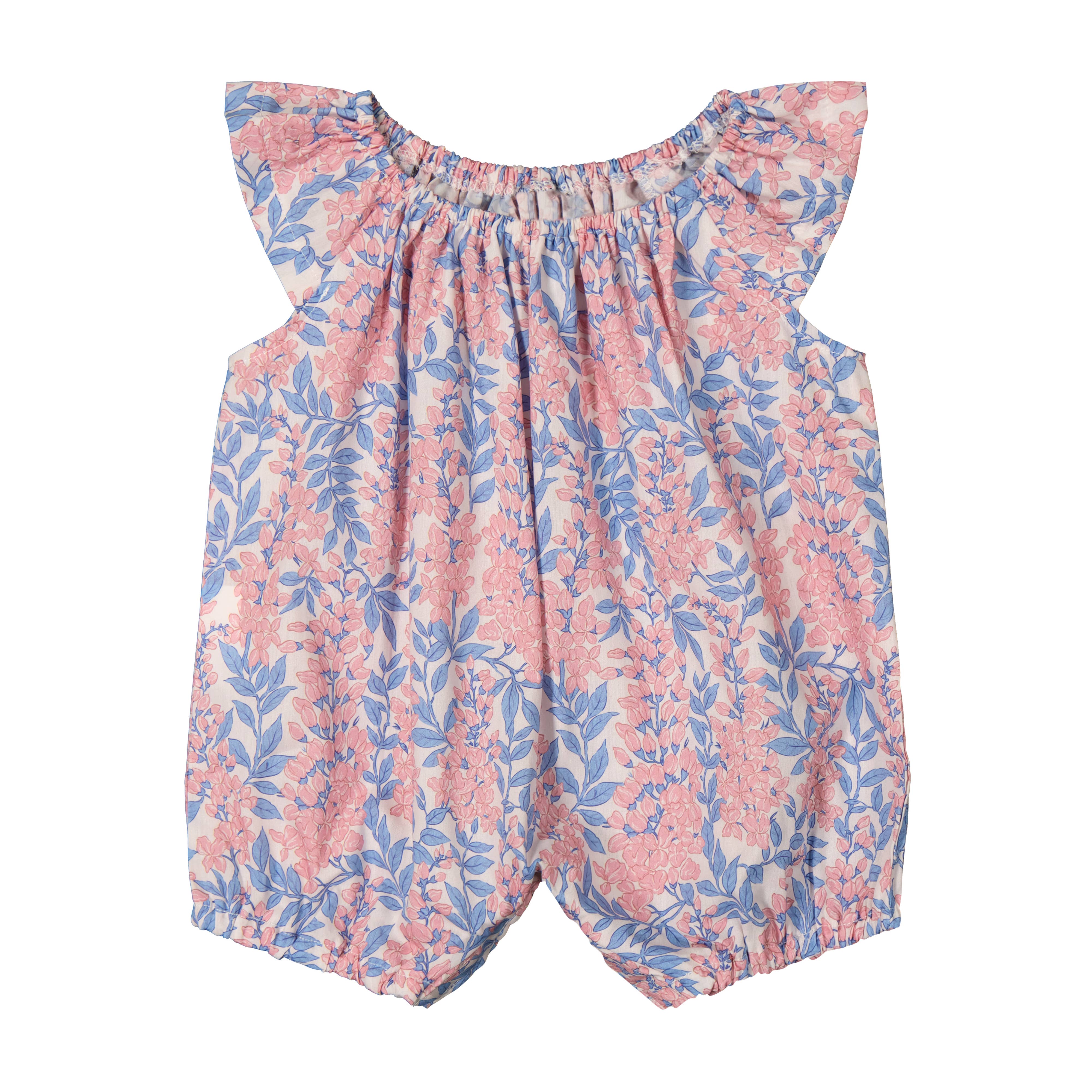 Amelia Romper for Baby Girls - Soft Pink Azalea Floral Print, Comfortable & Stylish Outfit for Playdates, Photo Shoots & Everyday Wear