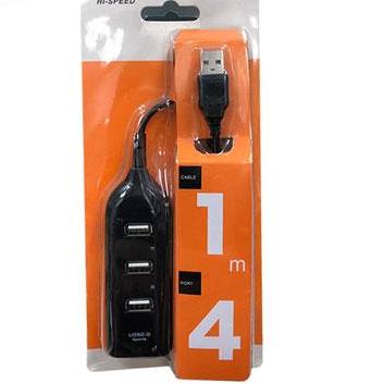 4-Port USB 2.0 Hub with High-Speed Data Transfer for Laptop, PC, Mac - Perfect for Home Office, Gaming & Multi-Device Charging
