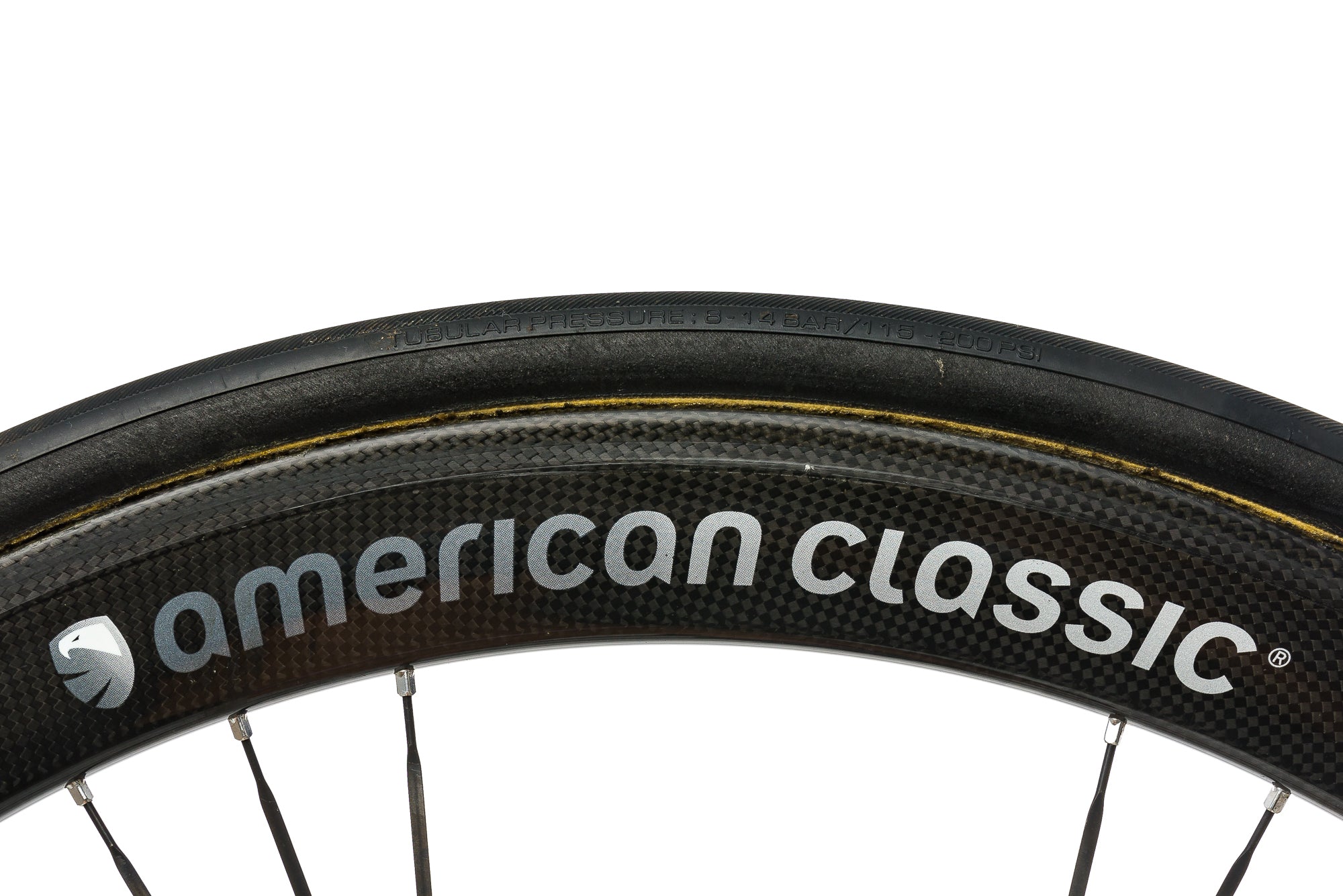 American Classic 46 Carbon Tubular 700c Wheelset - Lightweight Aero Road Bike Wheels for Racing & Performance Cycling | Perfect for Triathlons, Time Trials & Competitive Road Riding