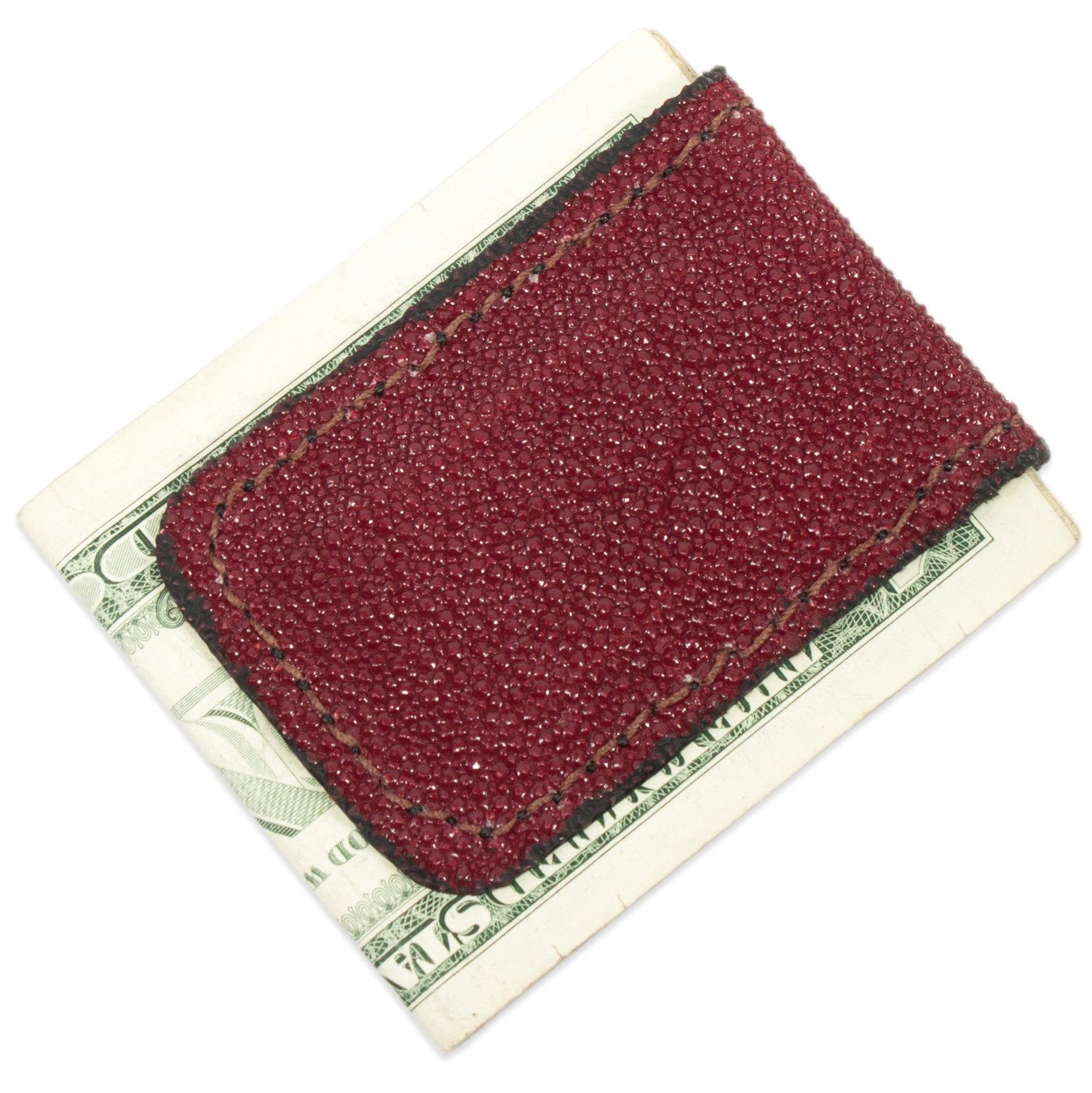 Authentic Stingray Leather Magnetic Money Clip - Premium RFID Blocking Wallet Accessory for Men | Perfect for Business, Travel & Everyday Use