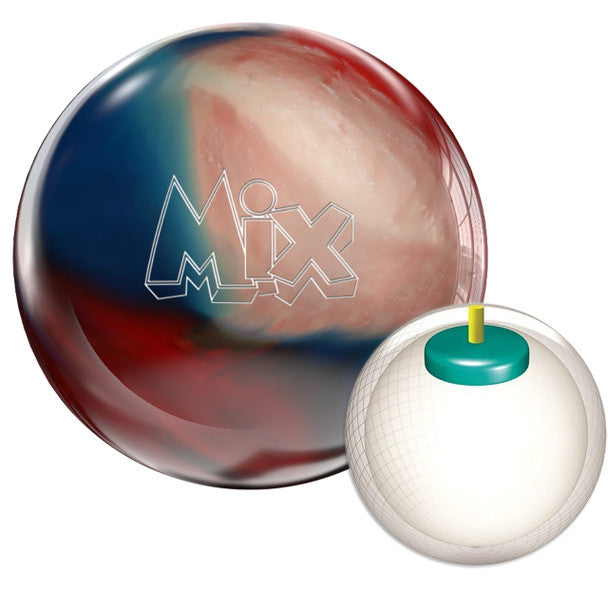 Storm Mix Bowling Ball - Red, White & Navy | Perfect for League Play & Casual Bowling | High Performance Bowling Ball for Strikes & Spares