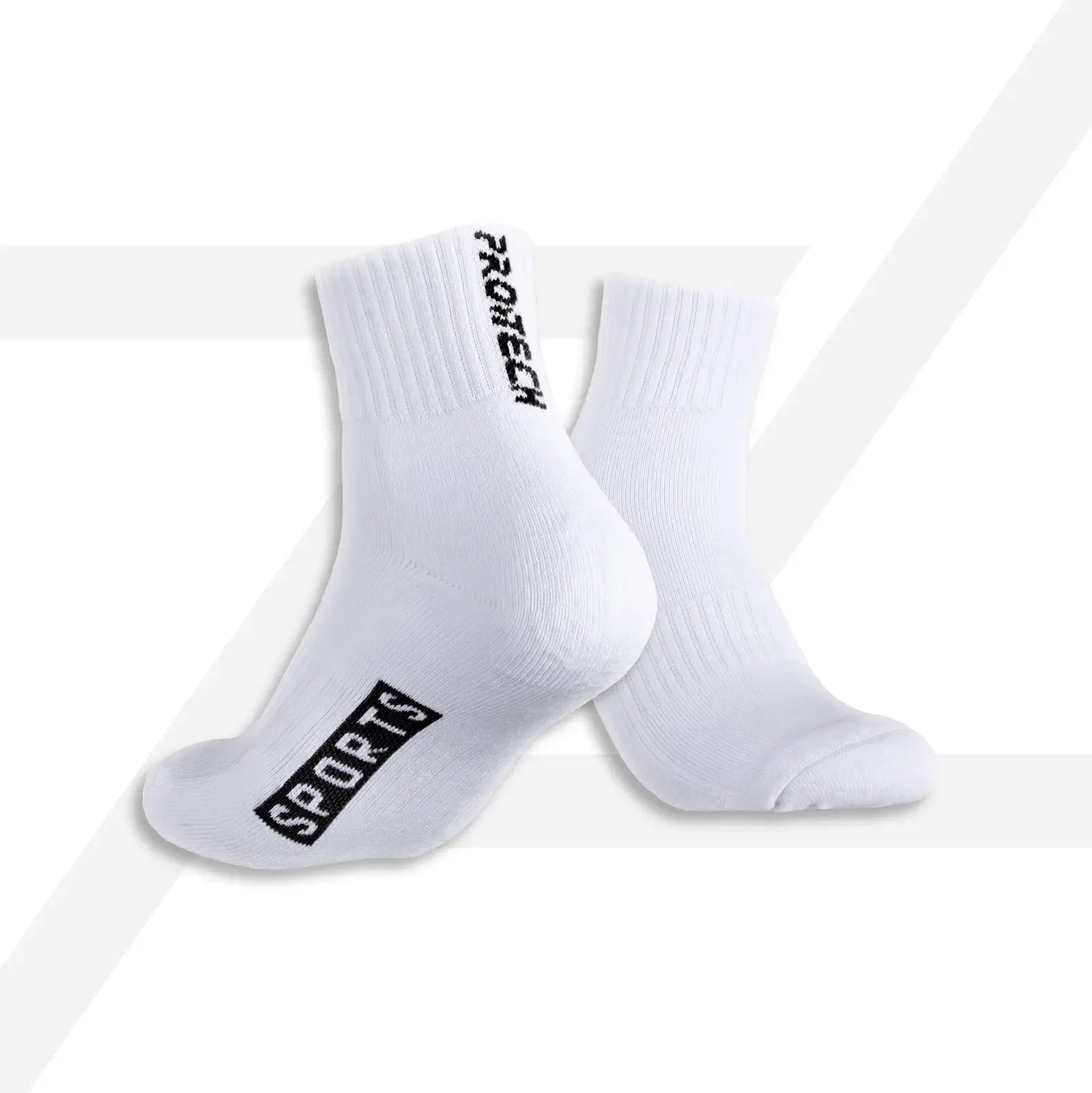 PROTECH Cotton Quarter Sport Socks QS1001 - Breathable Athletic Socks for Running, Gym & Outdoor Activities - Comfortable Cushioned Socks for Men & Women