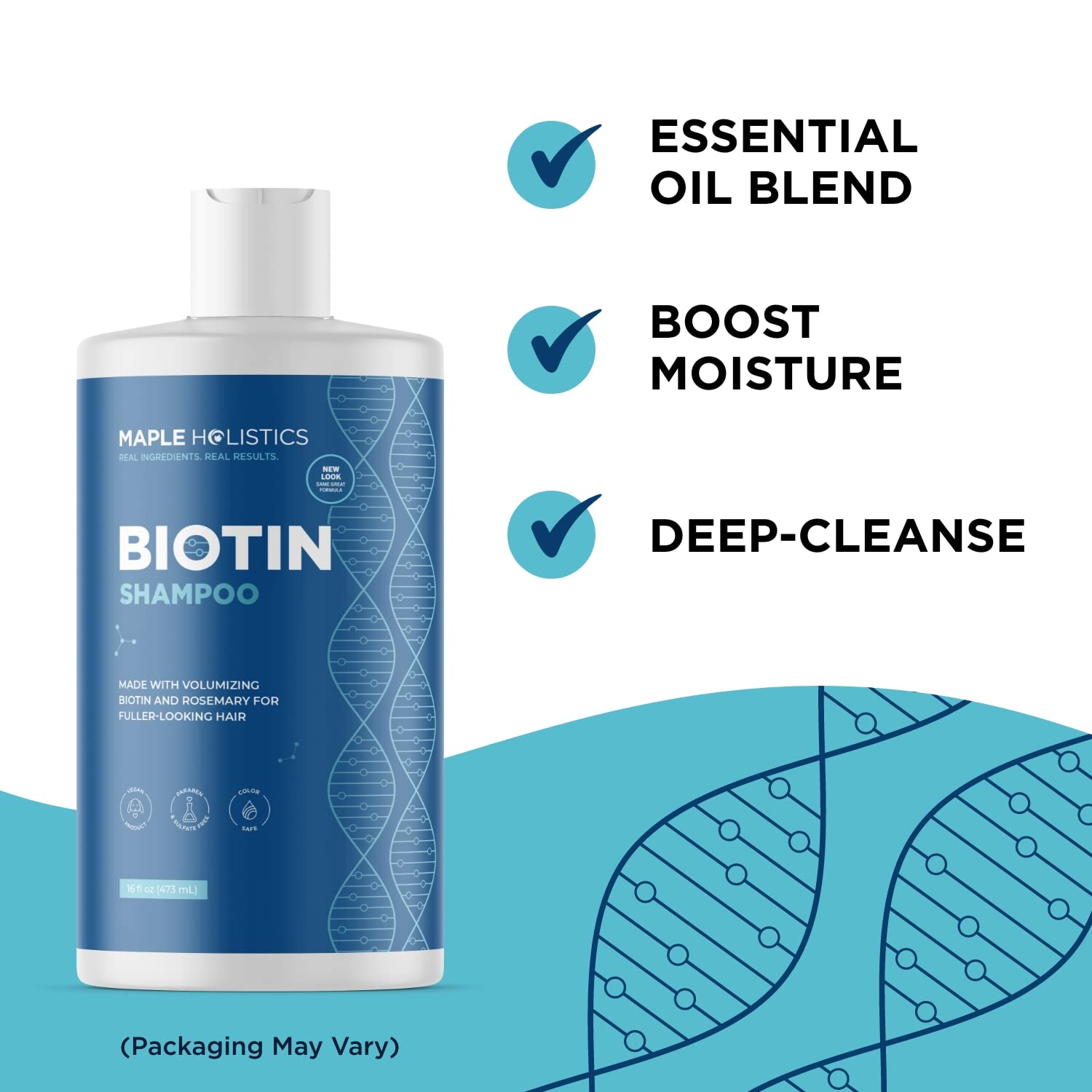Biotin Volumizing Shampoo & Hydrating Body Wash Set - Sulfate-Free Tea Tree Oil Formula for Thinning Hair, Dry Scalp & Dry Skin Care - Hair Growth & Moisturizing Solution for Daily Shower Routine