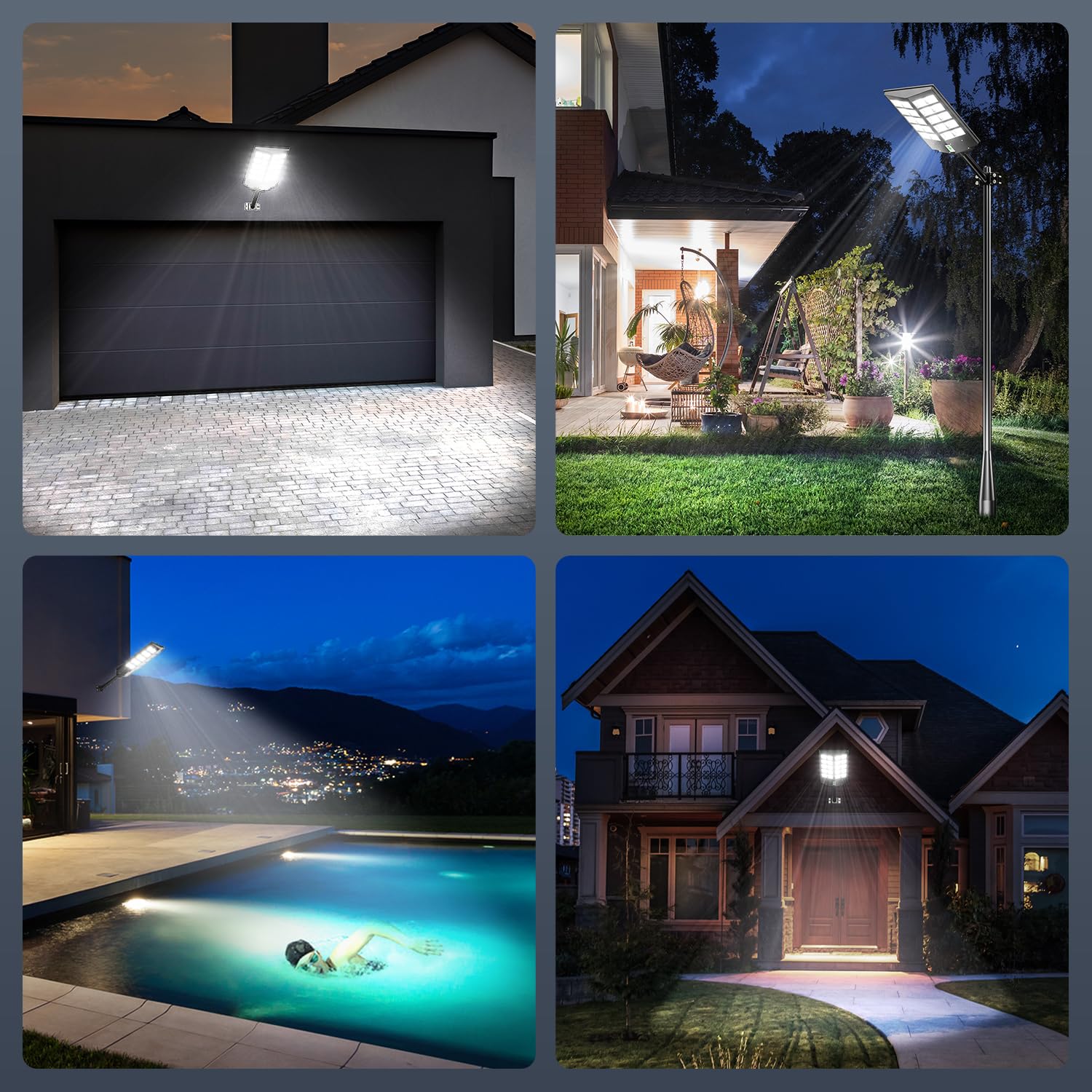 2400W Solar Lights Outdoor Waterproof - 160000LM Motion Sensor Solar Powered Lights with Dusk to Dawn & IP66 Waterproof - Remote Control Solar Street Lights for Yard, Garden, Pathway (2-Pack) - Perfect for Home Security & Landscape Lighting