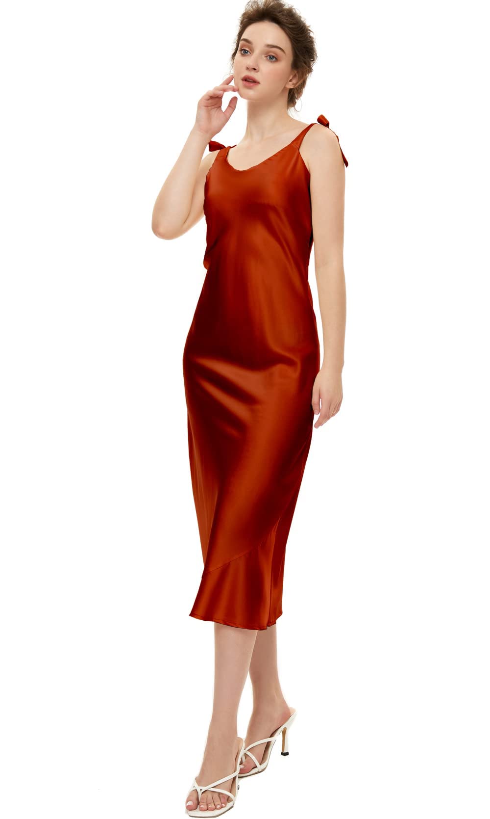 Elegant Mulberry Silk Formal Dress for Women - Luxury & Sexy Evening Gown for Parties, Weddings & Special Occasions