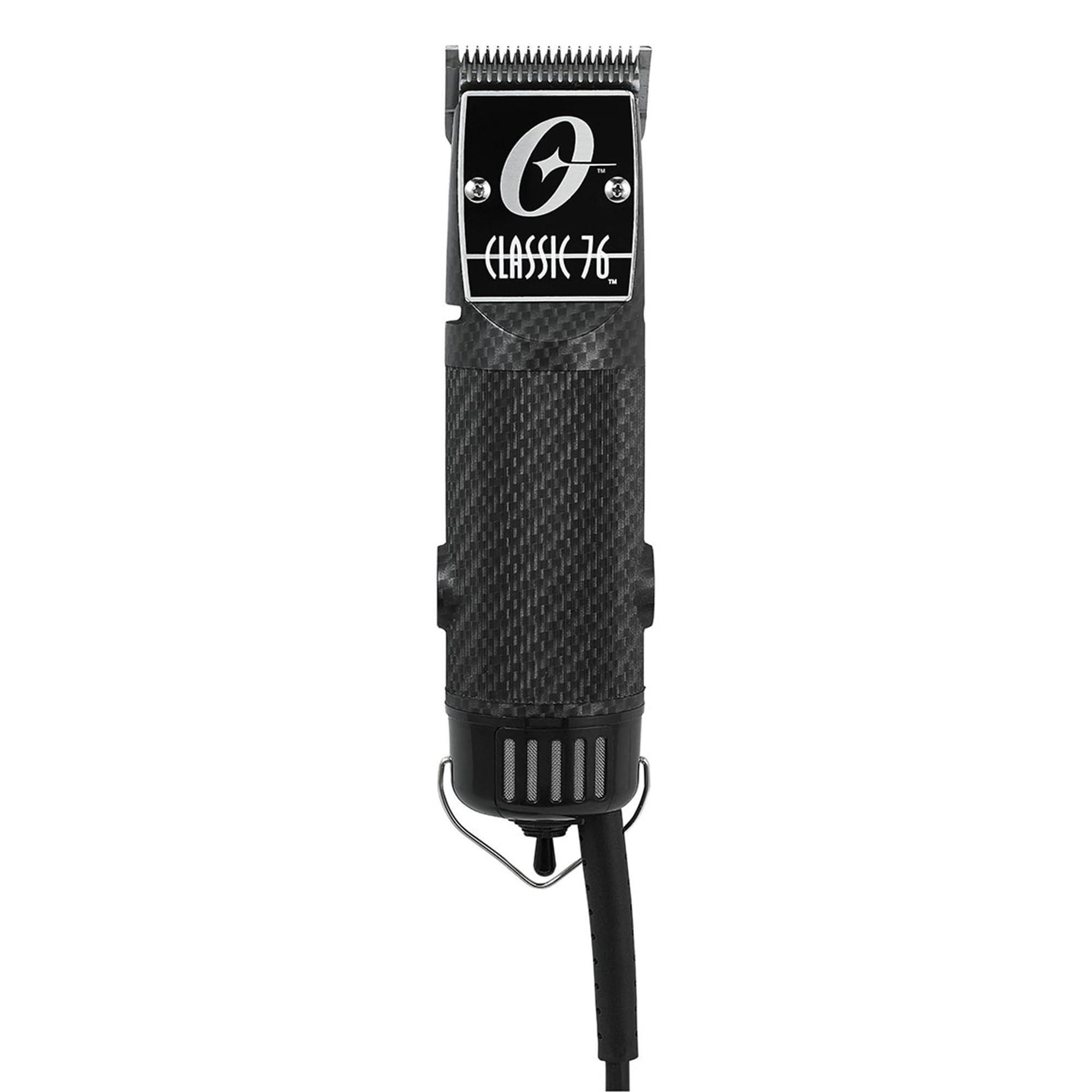 Oster Classic 76 Limited Edition Professional Hair Clipper with 000 AgION Detachable Blade - Includes Blade Guard, Cleaning Brush, Lubricating Oil & Clipper Grease - Carbon Fiber Design for Barbers & Home Haircuts