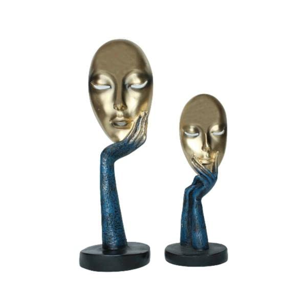 Wooden Hand Carved Lady Face Mask - 15 Inch Height (38 cm) - Unique Home Decor & Wall Art for Living Room, Bedroom, or Office