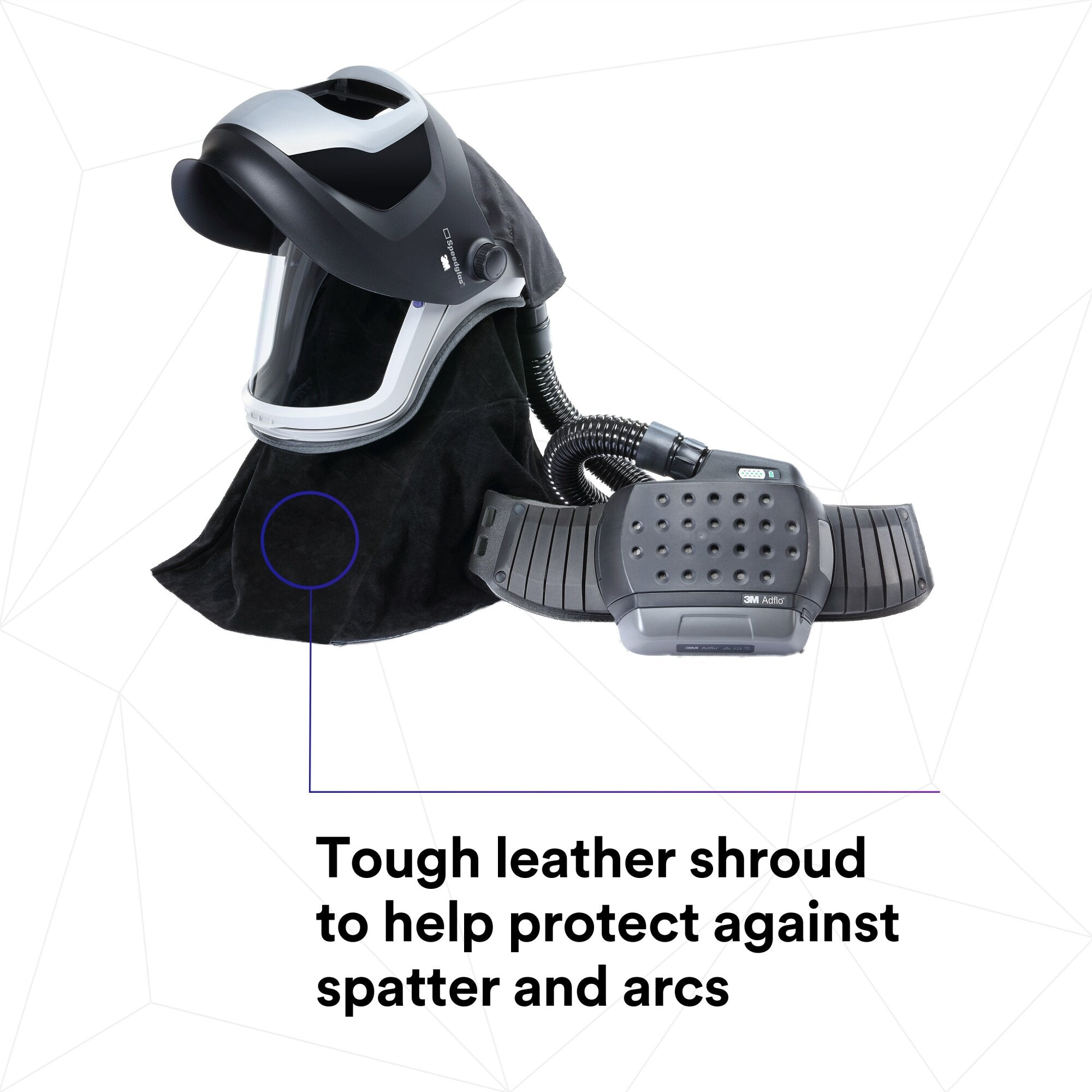 3M Adflo PAPR & Versaflo M Series Welding Helmet Kit with Speedglas Shield - Respiratory Protection for Industrial Welding & Metalwork