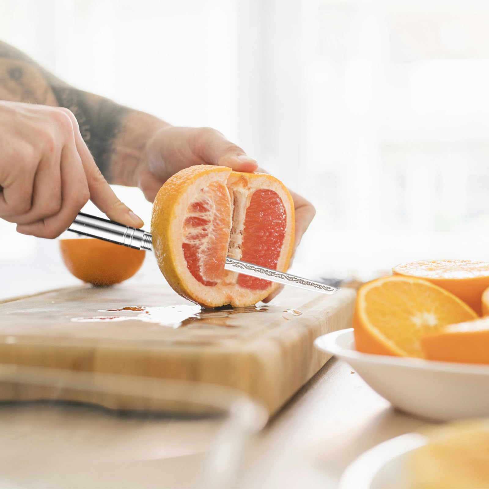 Stainless Steel Portable Fruit Knife with Sheath - 2 Pack Multipurpose Mini Knife for Camping, Hiking, Picnics & Outdoor Activities | Sharp Blade with Protective Cover for Peeling, Slicing Fruits & Vegetables