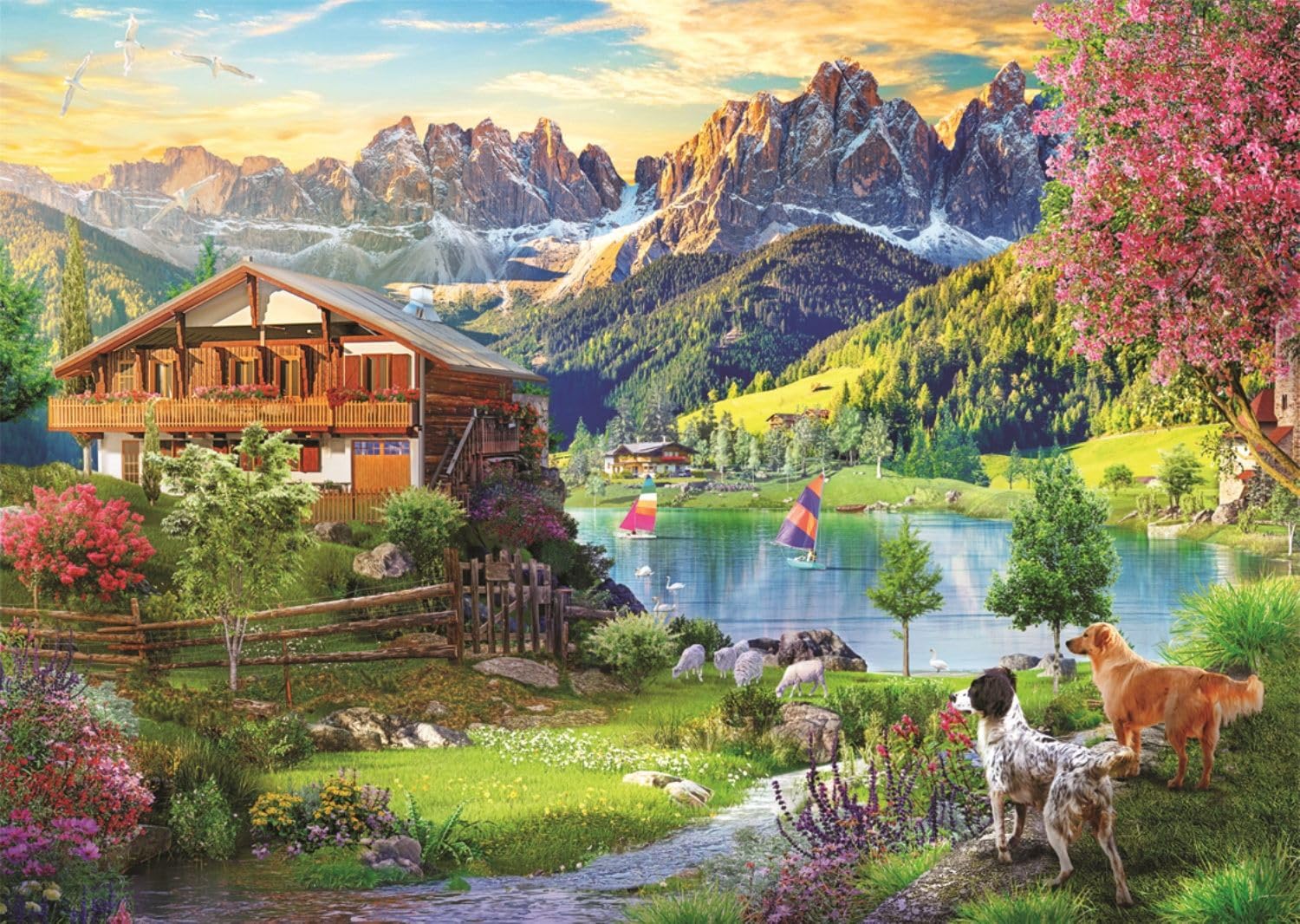 3000 Piece Anatolian Puzzle - Dolomitas Landscape Jigsaw Puzzle #4928 | Challenging Adult Puzzle for Home Decoration & Family Game Night