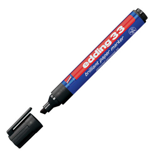 edding 33 Brilliant Chisel Tip Paper Marker Pen - Vibrant Colors for Office, School & Creative Projects