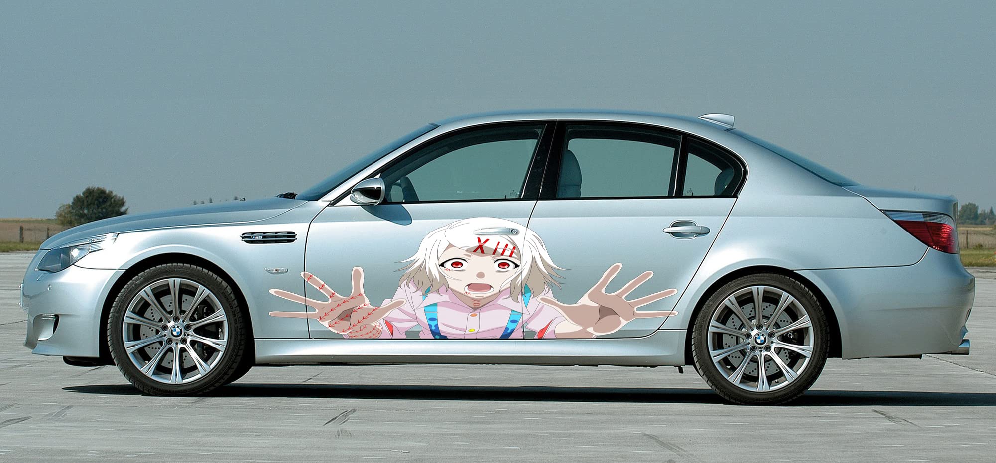 Anime Girl Vinyl Car Decals - Cute Anime Girl Side Window Stickers (20x60) - Waterproof & Durable Vinyl Graphics for Cars, Laptops & Tumblers - Perfect for Anime Fans & Car Enthusiasts