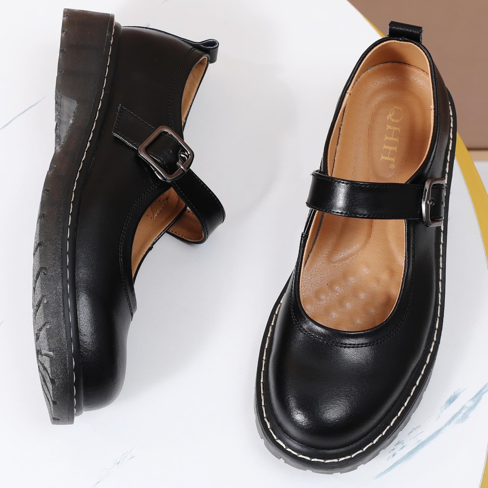 Women's Mary Jane Shoes - Comfortable Non-Slip Flats with Round Toe | Oxford Style Casual & Dress Shoes for Women, Ladies & Teen Girls | Perfect for School, Work & Everyday Wear