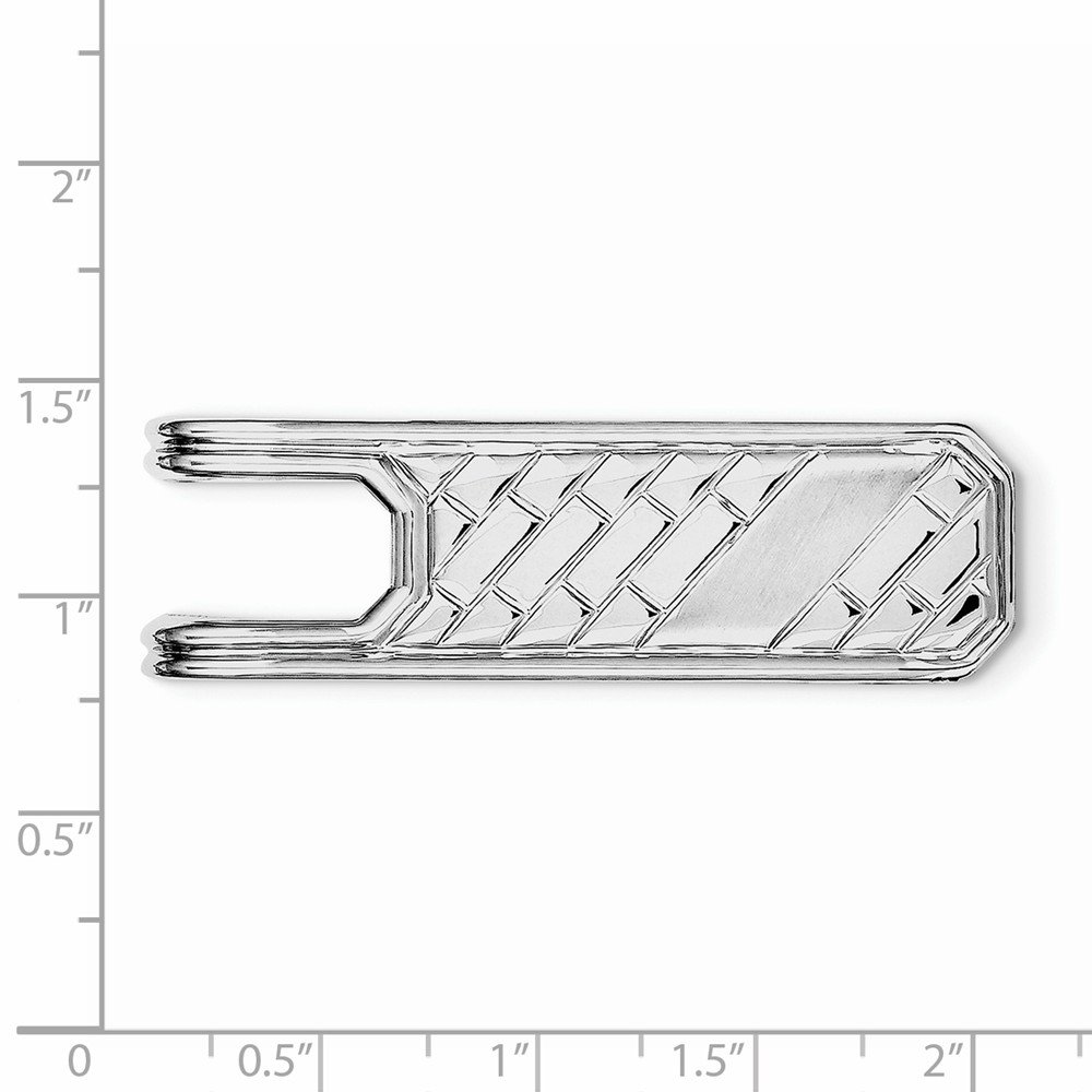 Sterling Silver Rhodium Plated Money Clip for Men - Elegant Slim Wallet Accessory | Perfect for Cash, Credit Cards & Business Cards | Ideal Gift for Graduation, Birthday & Father's Day