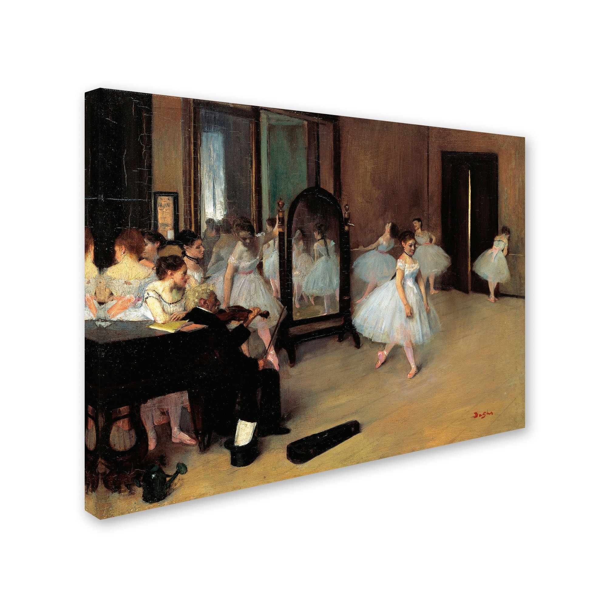Edgar Degas The School of Dance 1871 Art Print - 35x47 Inch Wall Decor for Living Room, Bedroom & Office - Famous Ballet Painting Reproduction by Trademark Fine Art