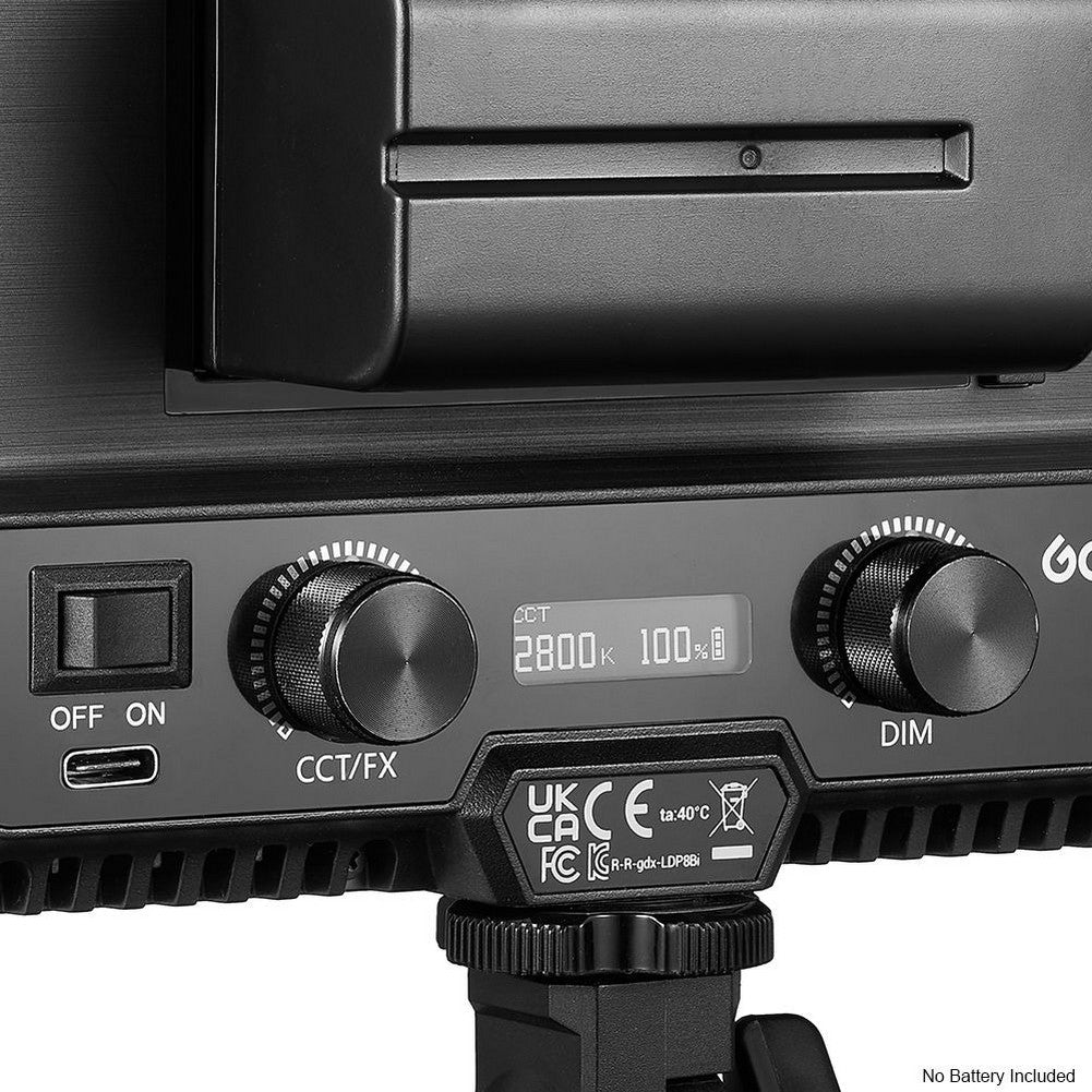 Godox LDP8Bi 8W Bi-Color LED Light with Cold Shoe Mount - Perfect for Photography, Videography, and Live Streaming