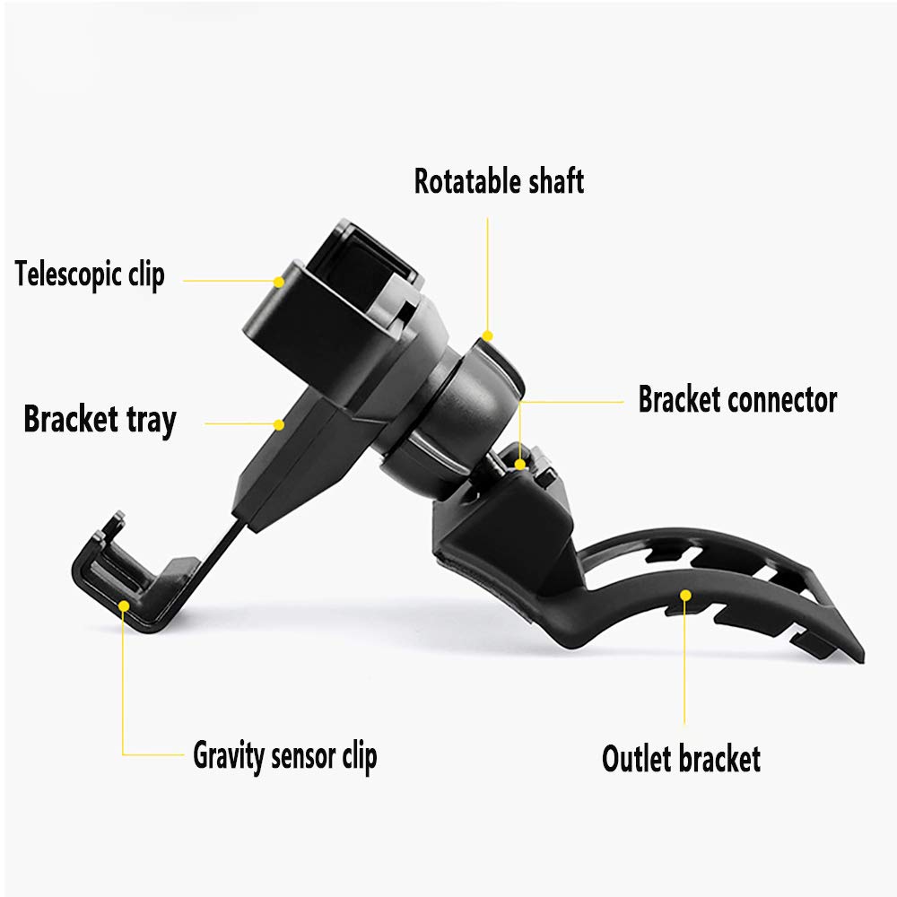 BEERTE Car Phone Mount for Honda Civic 2016-2021 - Adjustable Air Vent & Dashboard Gravity Phone Holder with Carbon Fiber Design - Universal Smartphone Car Mount for Safe Driving & Navigation