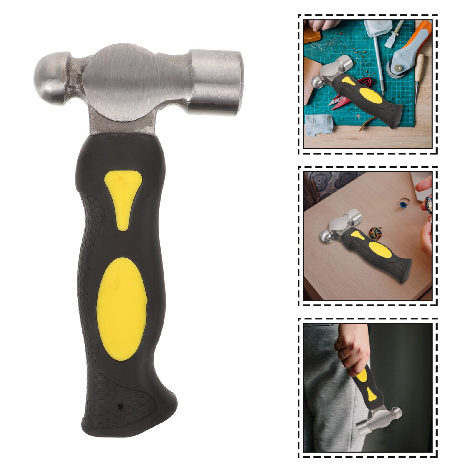 SEWACC Mini Ball Hammer - Jewelry Making Tool for Women, Small Steel Stamping Hammer, Multi-Purpose Home Tool, DIY Craft Accessories | Perfect for Metal Stamping, Jewelry Repair & Household Projects