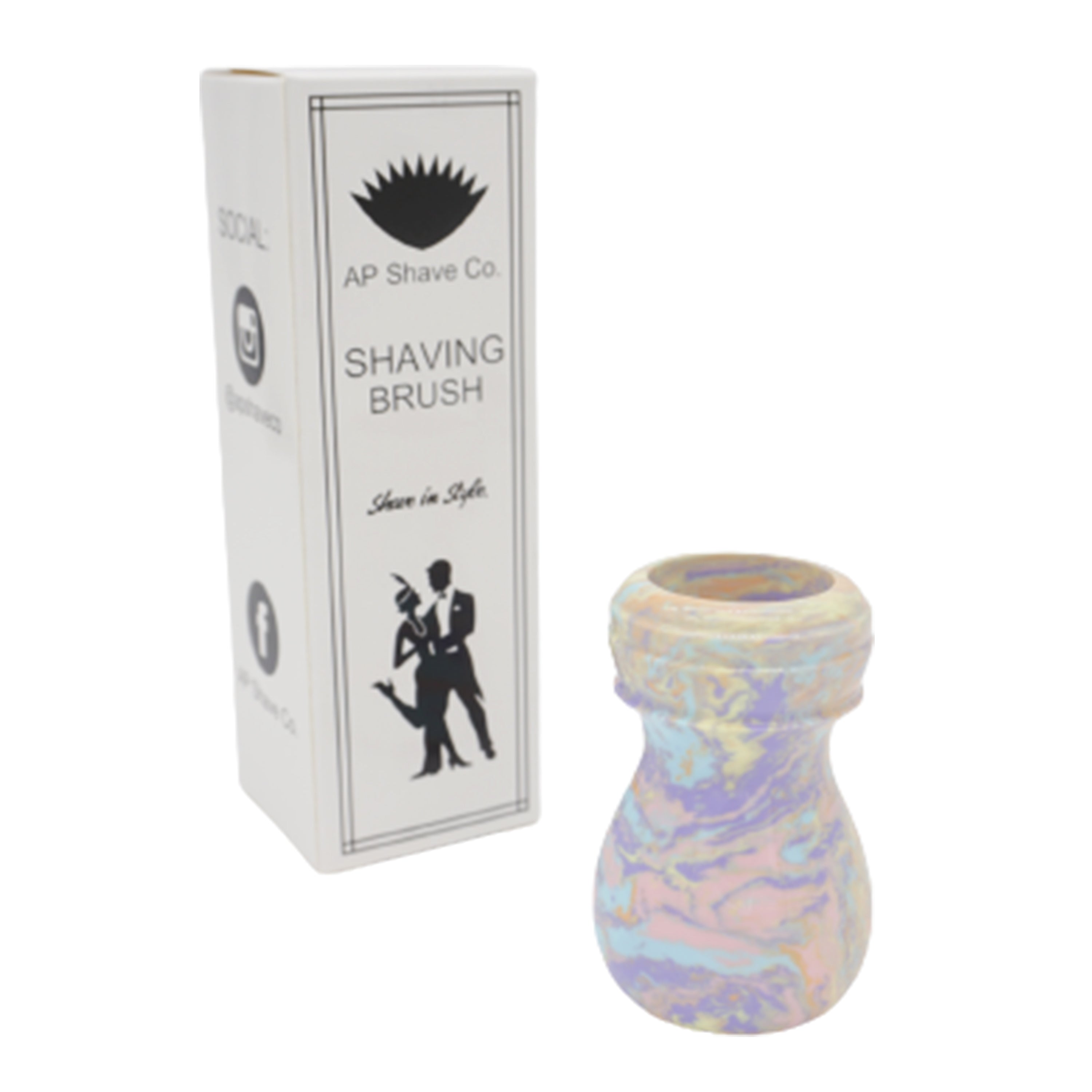 Handmade Pastel Tie Dye Shaving Brush Handle - Fits 24mm & 26mm Knots - Perfect for Wet Shaving & Grooming Gifts
