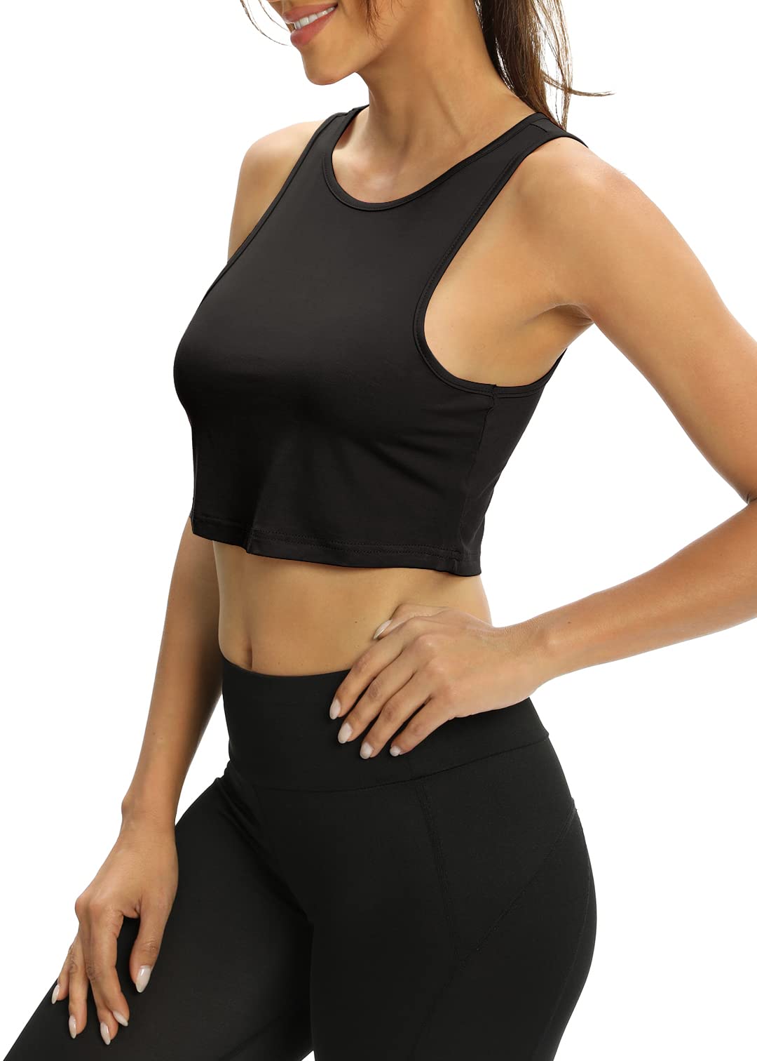 Women's Mippo Crop Top - Cute Sleeveless Yoga Tank Top for Athletic Gym Workouts | Perfect for Yoga, Pilates, Running & Summer Fashion