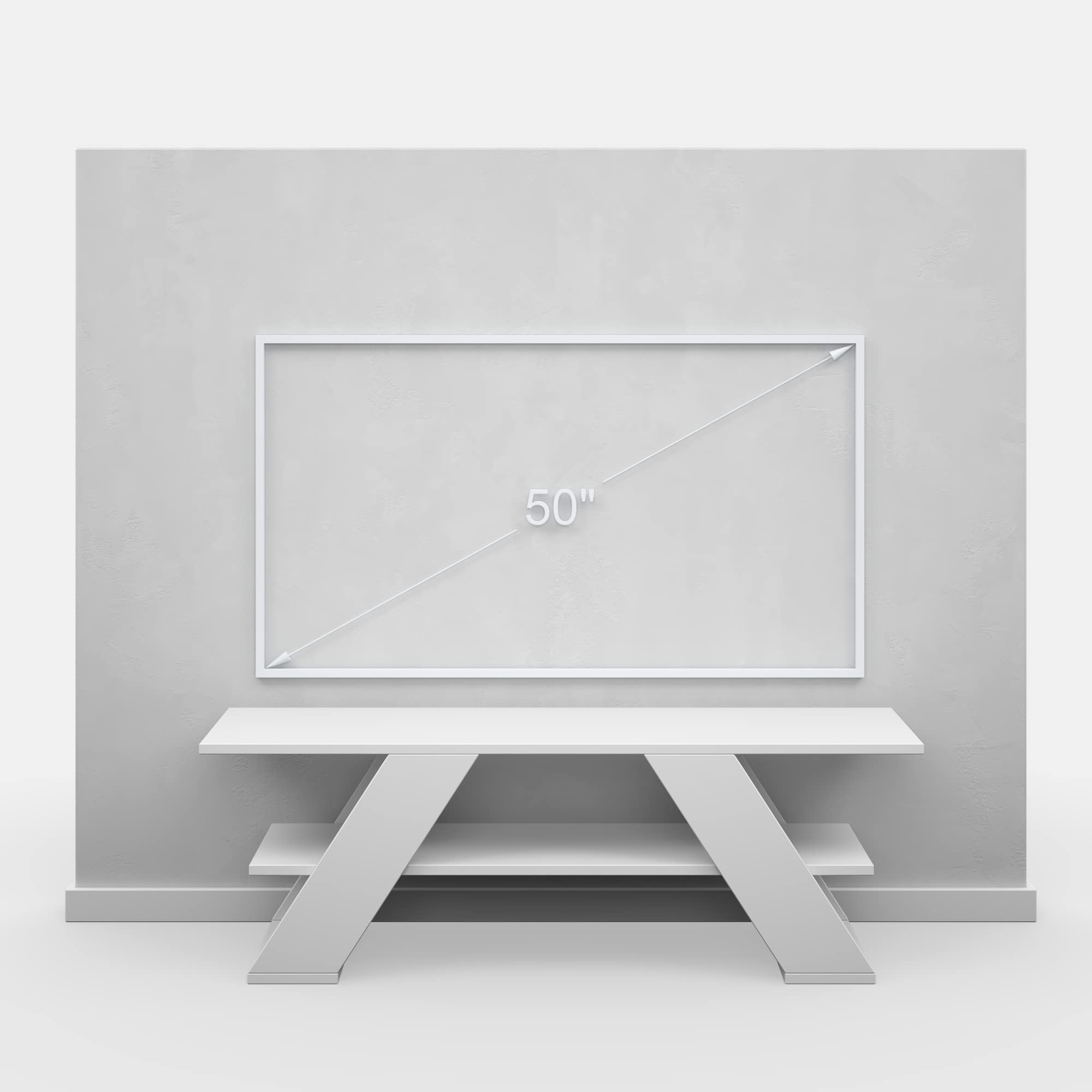 Ada Home Décor Tioga TV Stand - 15.75'' H x 47.24'' W x 13.19'' D White Modern Entertainment Center for Living Room, Bedroom & Home Theater