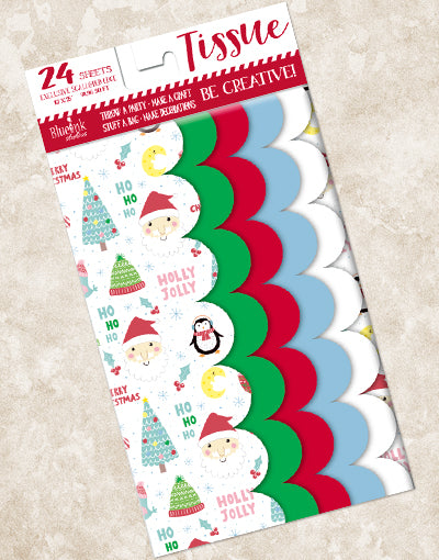 Christmas Friends Scalloped Tissue Paper - Festive Holiday Gift Wrapping & Party Decorations for Xmas, Birthdays, DIY Crafts