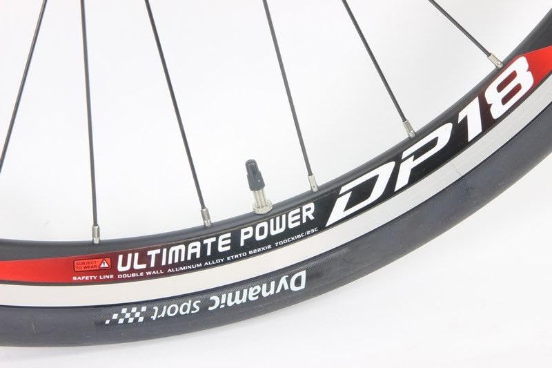 700c Weinmann DP18 Road Bike Wheelset - 700x28c Dynamic Sport Tires & Tubes Pair - Lightweight Alloy Rims for Racing, Training & Commuting - Perfect for Road Cycling Enthusiasts
